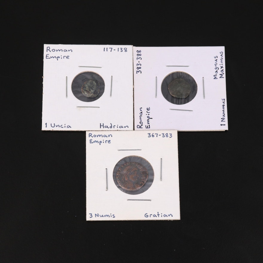 Three Ancient Roman Imperial AE4 Coins