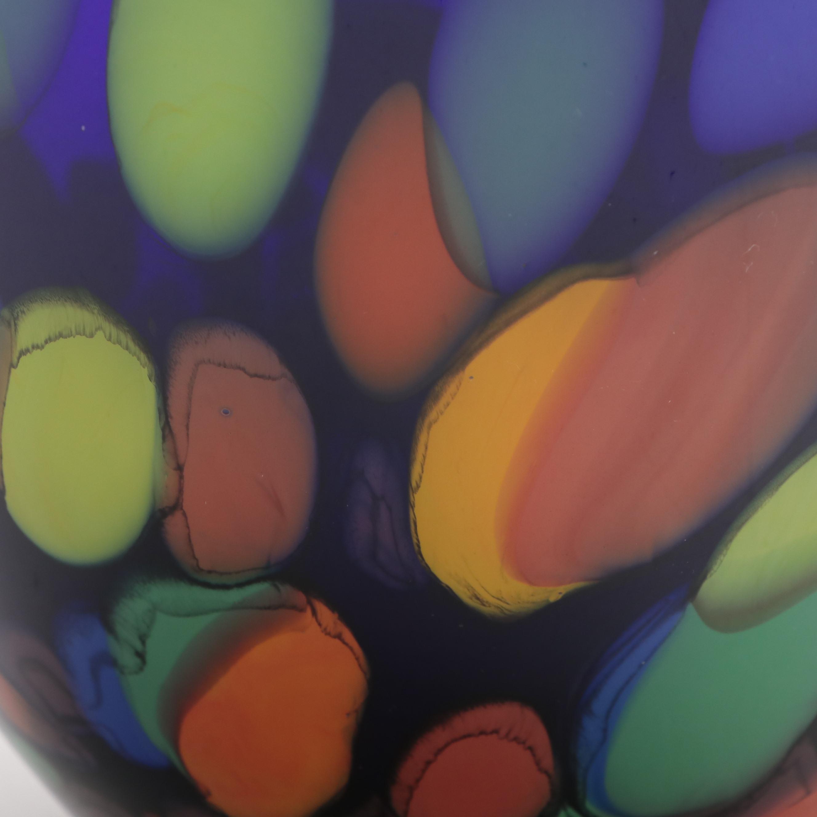 Makora Handmade Polish Art Glass Floor Vase