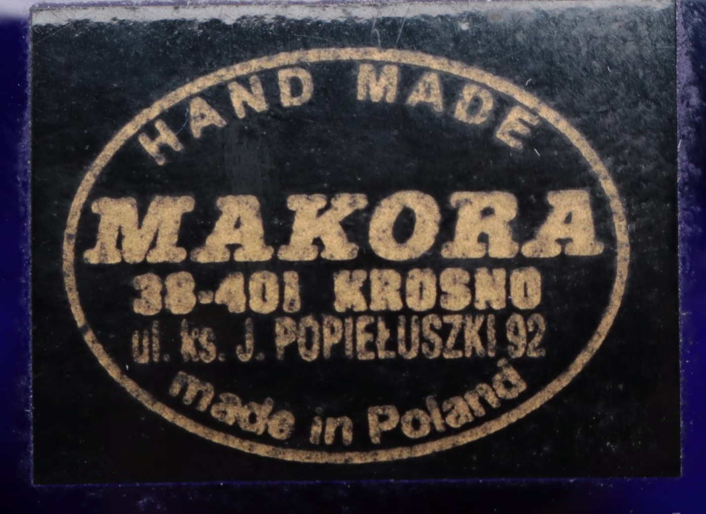 Makora Handmade Polish Art Glass Floor Vase