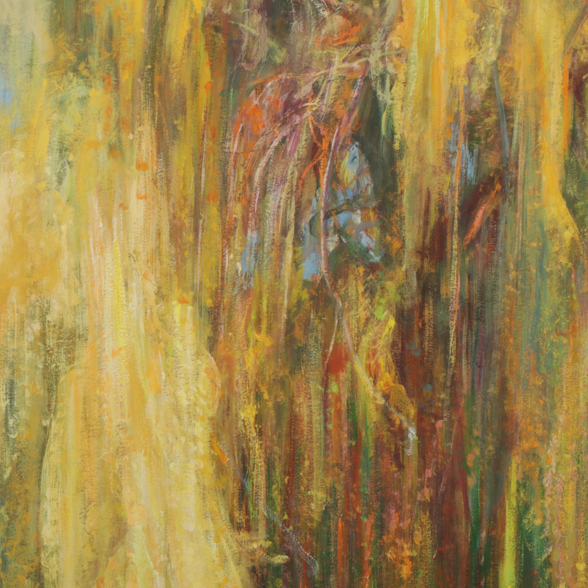 Abstract Landscape Oil Painting of Forest Pond, 2002