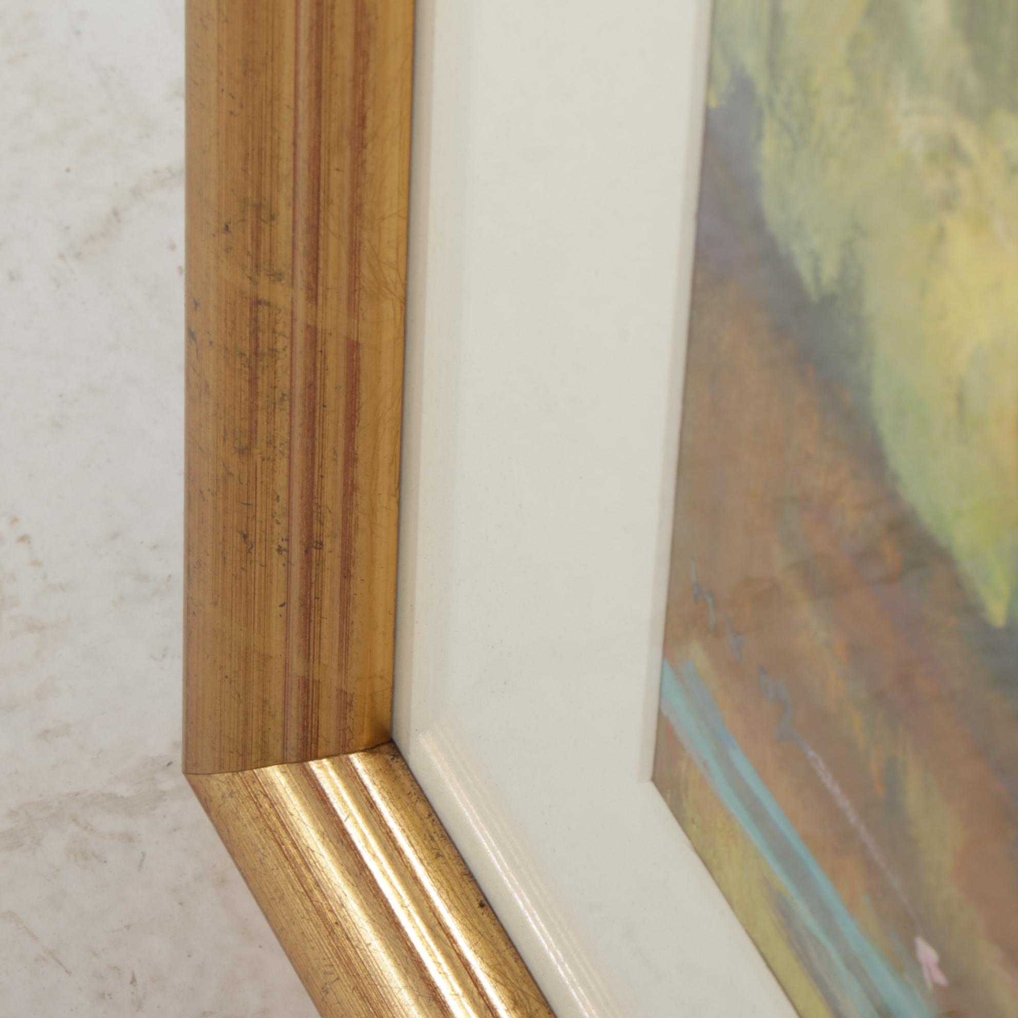 Abstract Landscape Oil Painting of Forest Pond, 2002