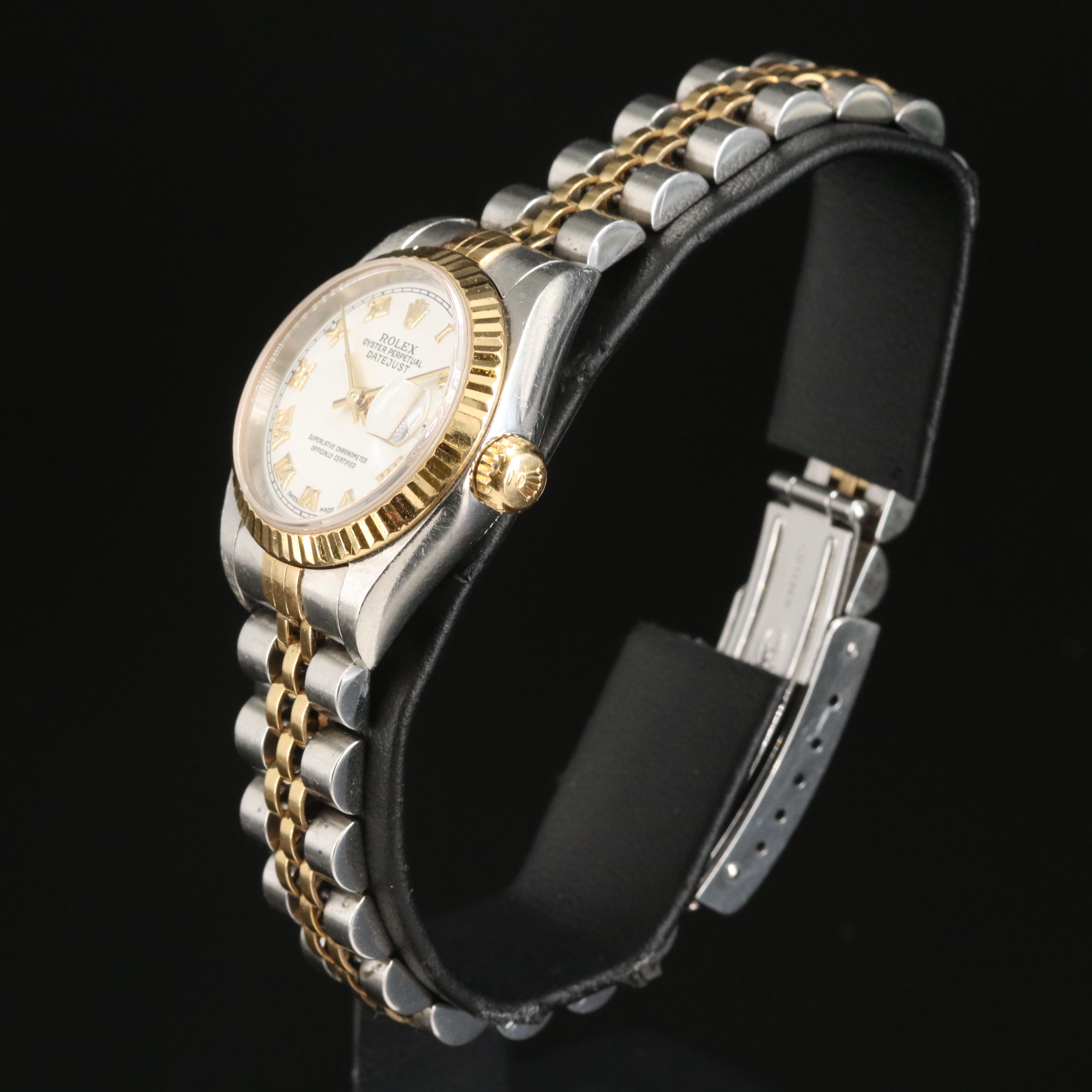 2001 Rolex Oyster Perpetual Datejust 18K and Stainless Steel Watch