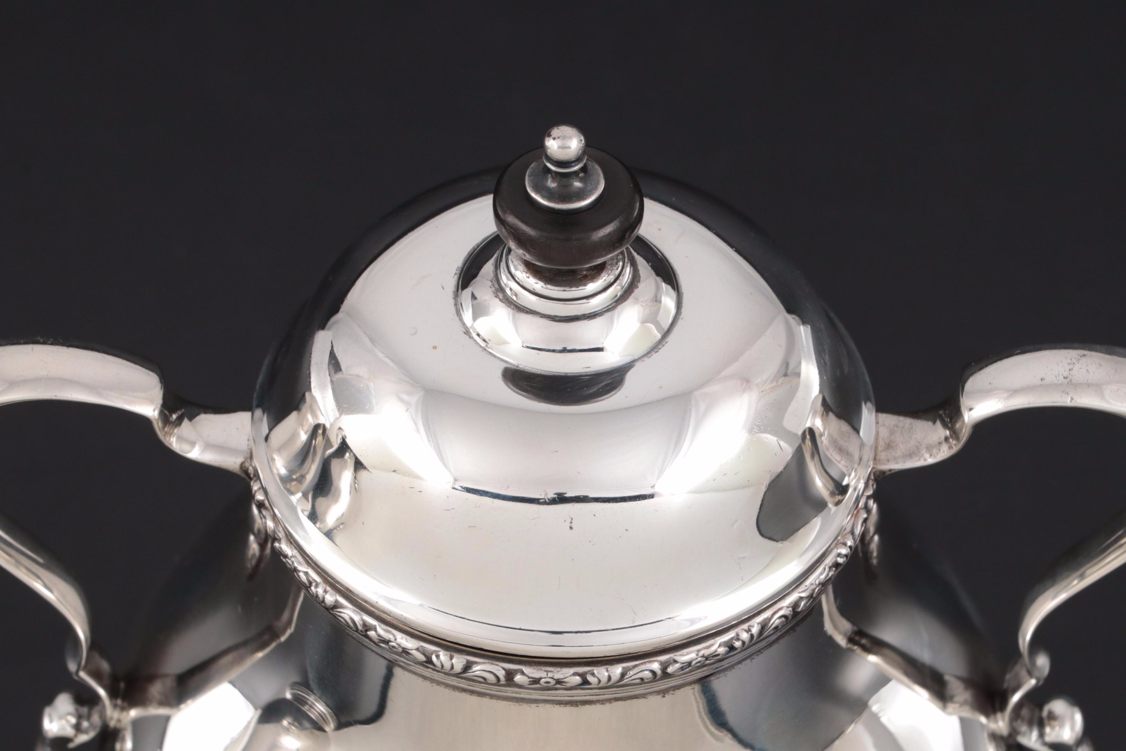 Rogers, Lunt & Bowlen "William & Mary" Sterling Silver Coffee Set, circa 1920