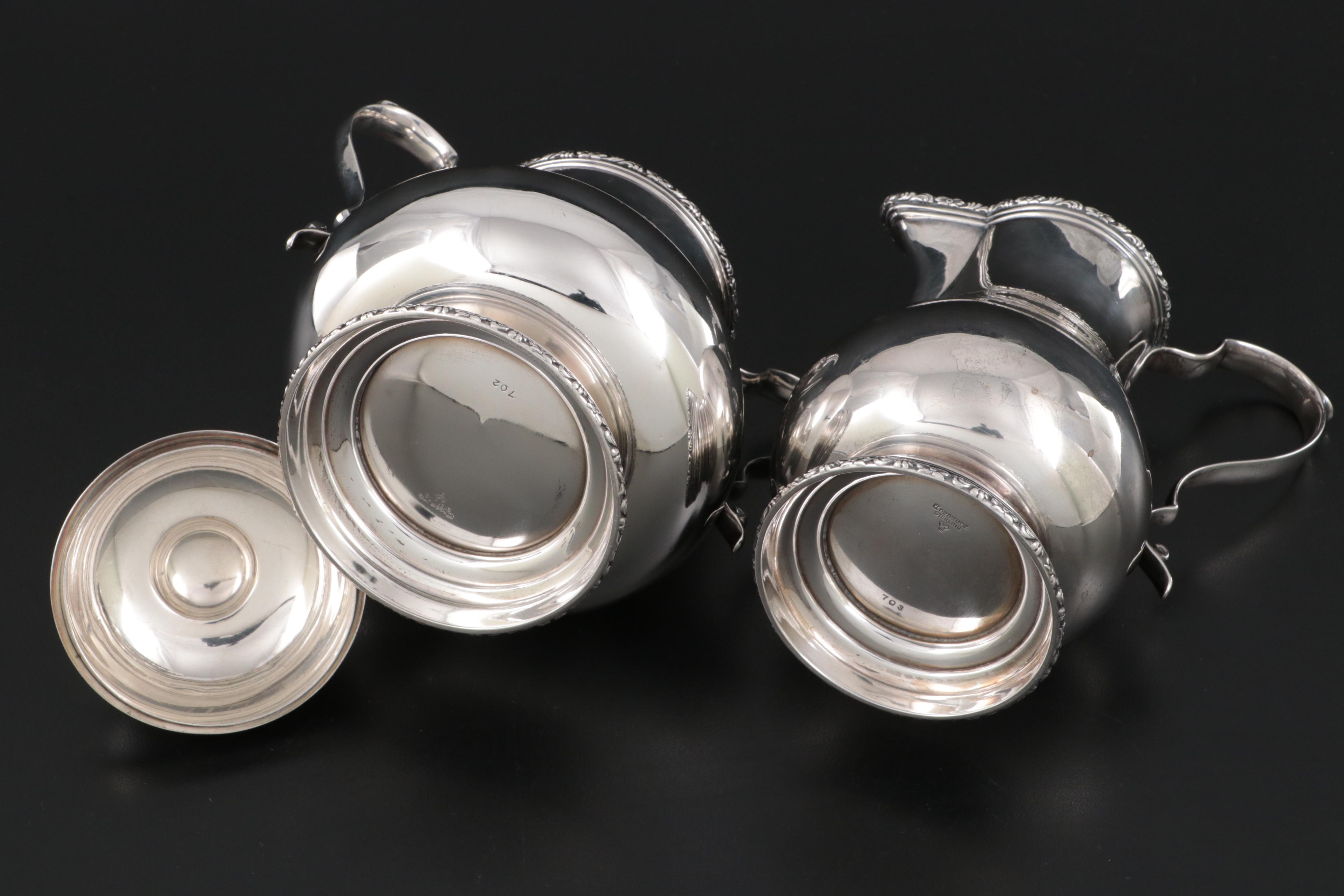 Rogers, Lunt & Bowlen "William & Mary" Sterling Silver Coffee Set, circa 1920