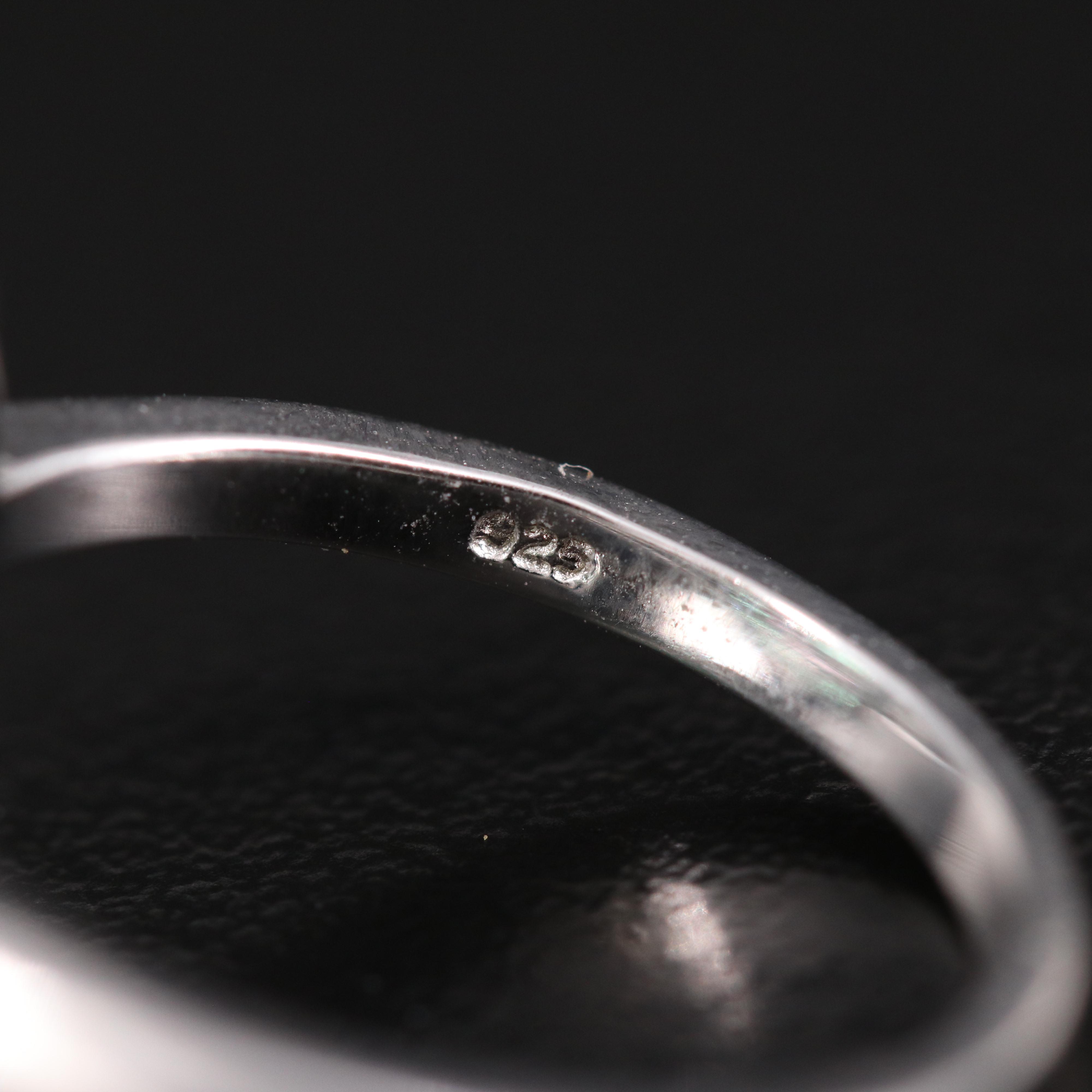 Sterling Emerald, Sapphire and Ruby Ring