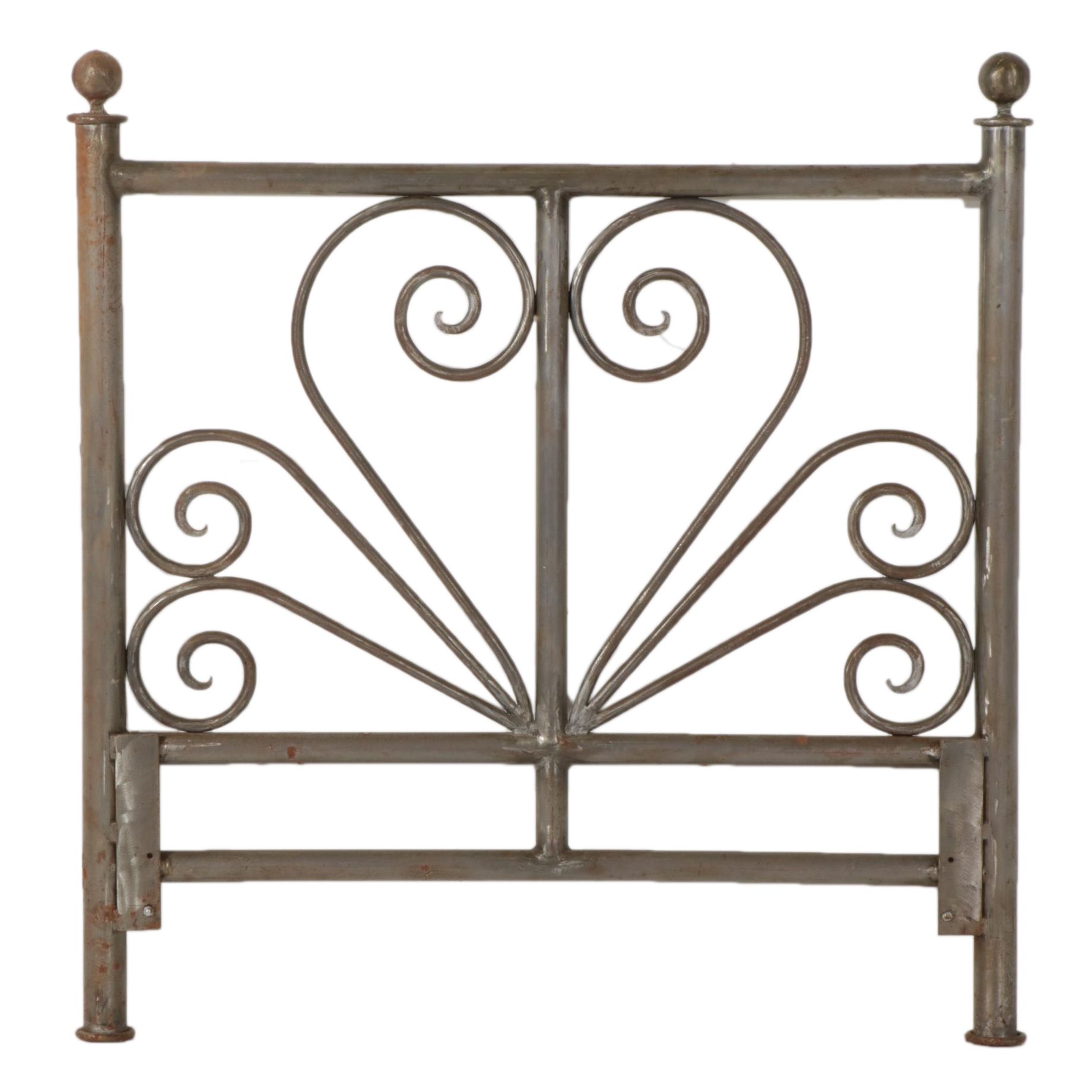 Victorian Style Scrolled Wrought Metal Twin Size Headboard