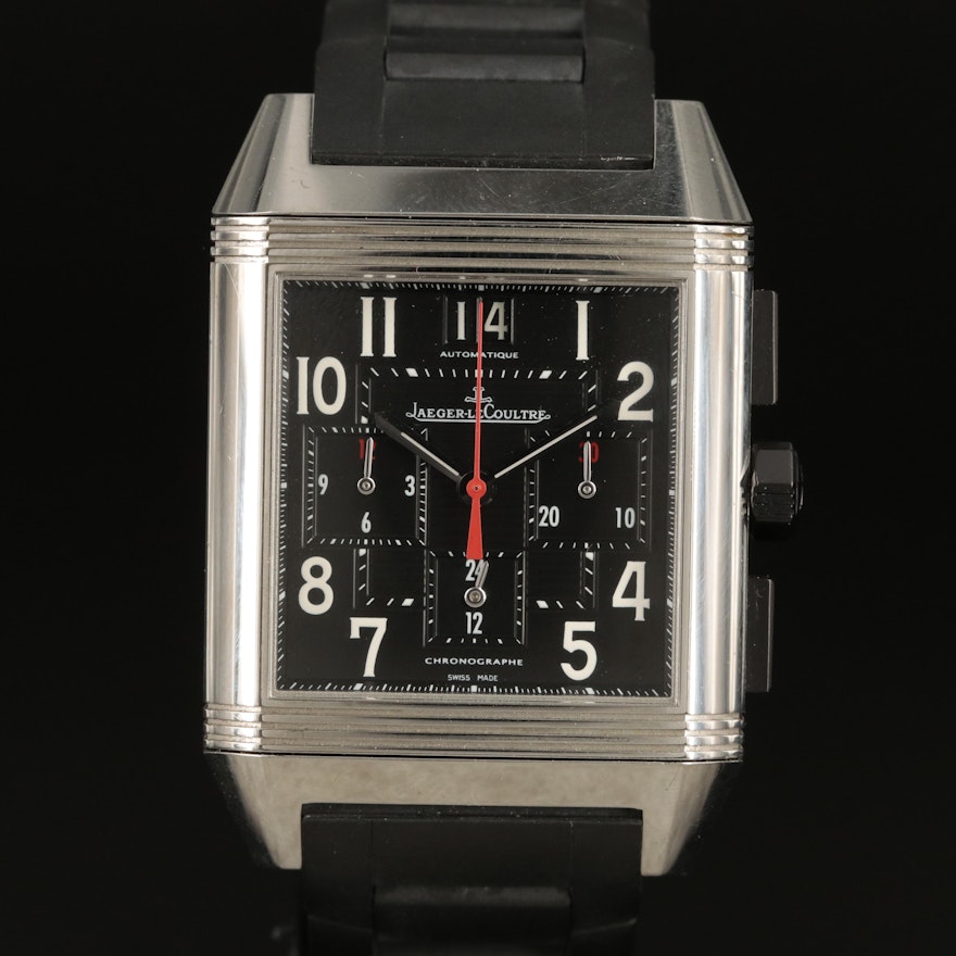 Jaeger-LeCoultre Reverso Squadro GMT-Chronograph Wristwatch