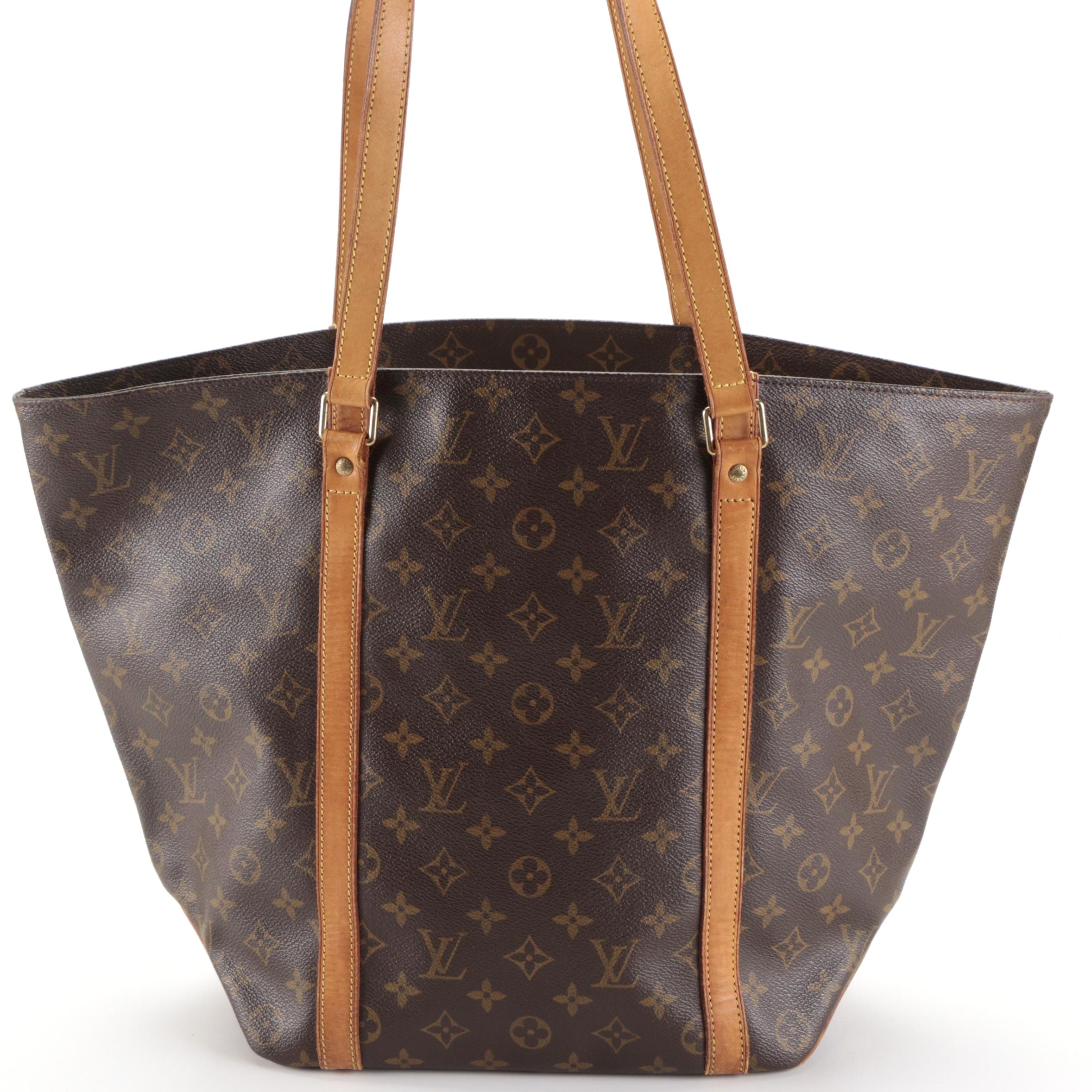 Louis Vuitton Sac Shopping Tote in Monogram Canvas and Vachetta Leather