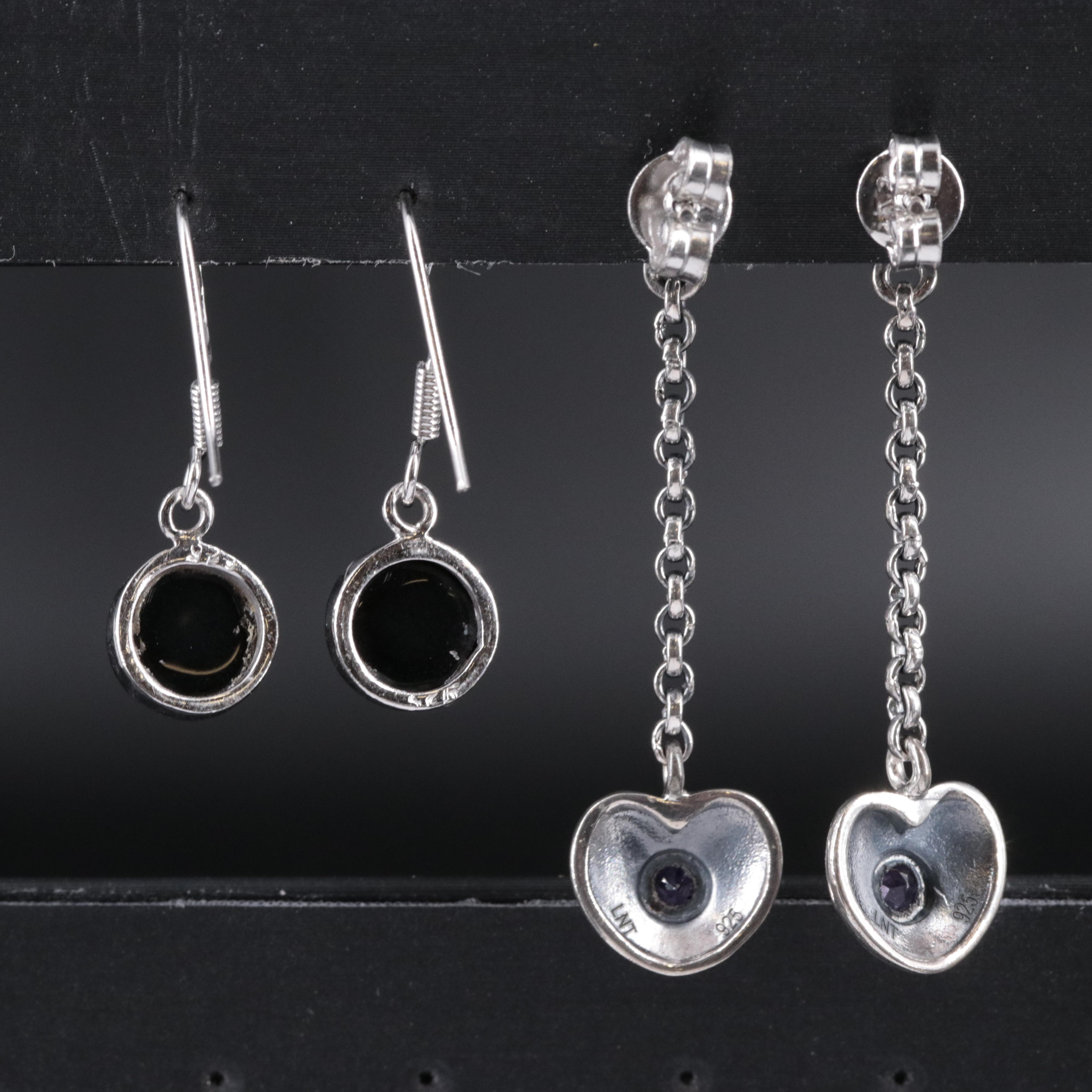 2-Piece Sterling Dangle and Drop Earrings Set