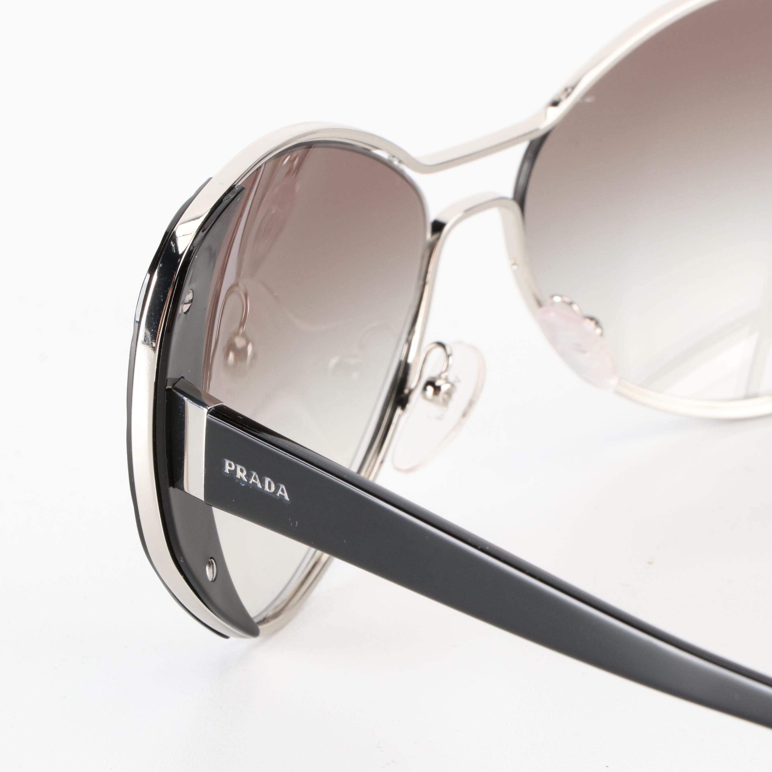 Prada SPR60S Oversized Butterfly Frame Sunglasses with Box and Case