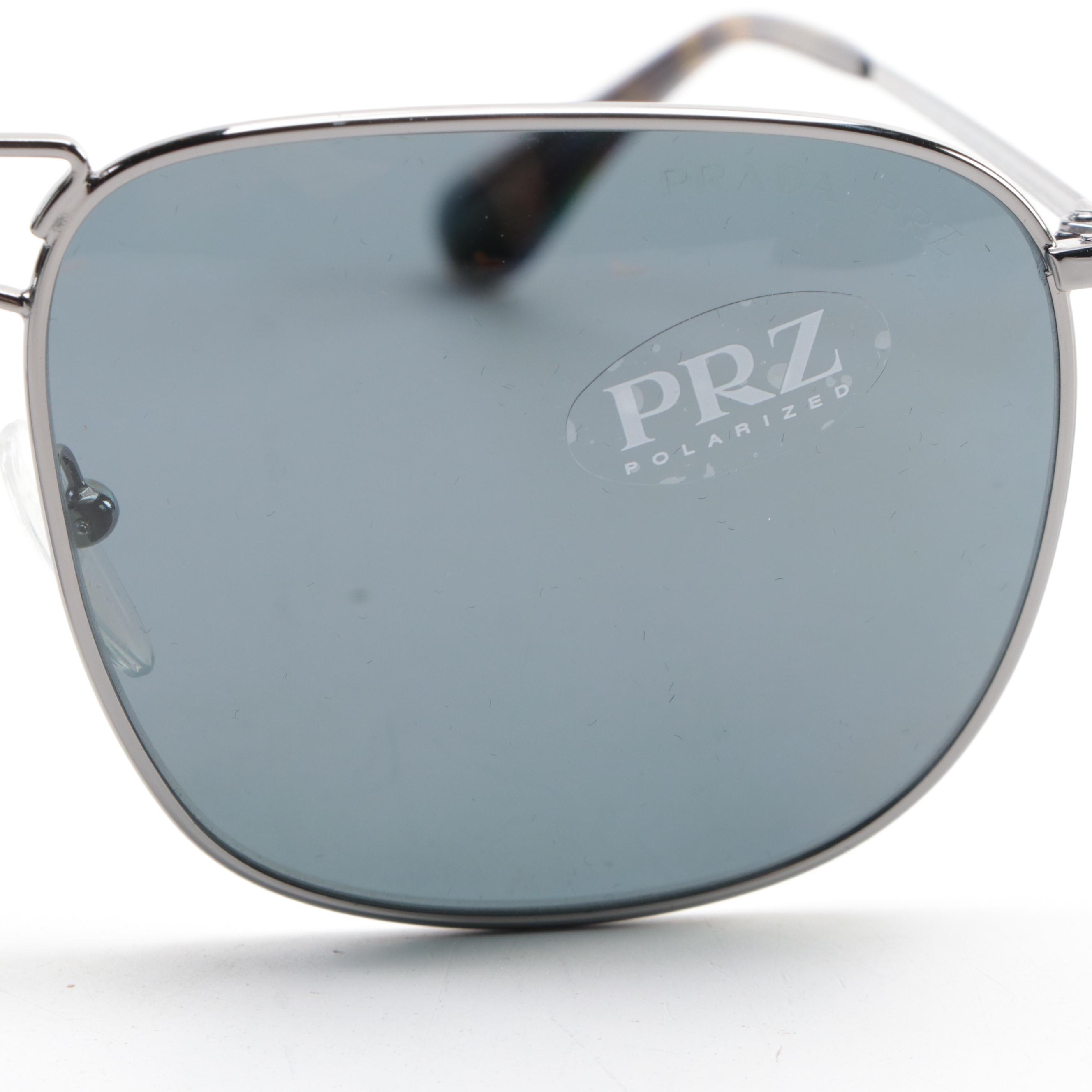 Prada SPR52T Polarized Aviator Sunglasses with Case