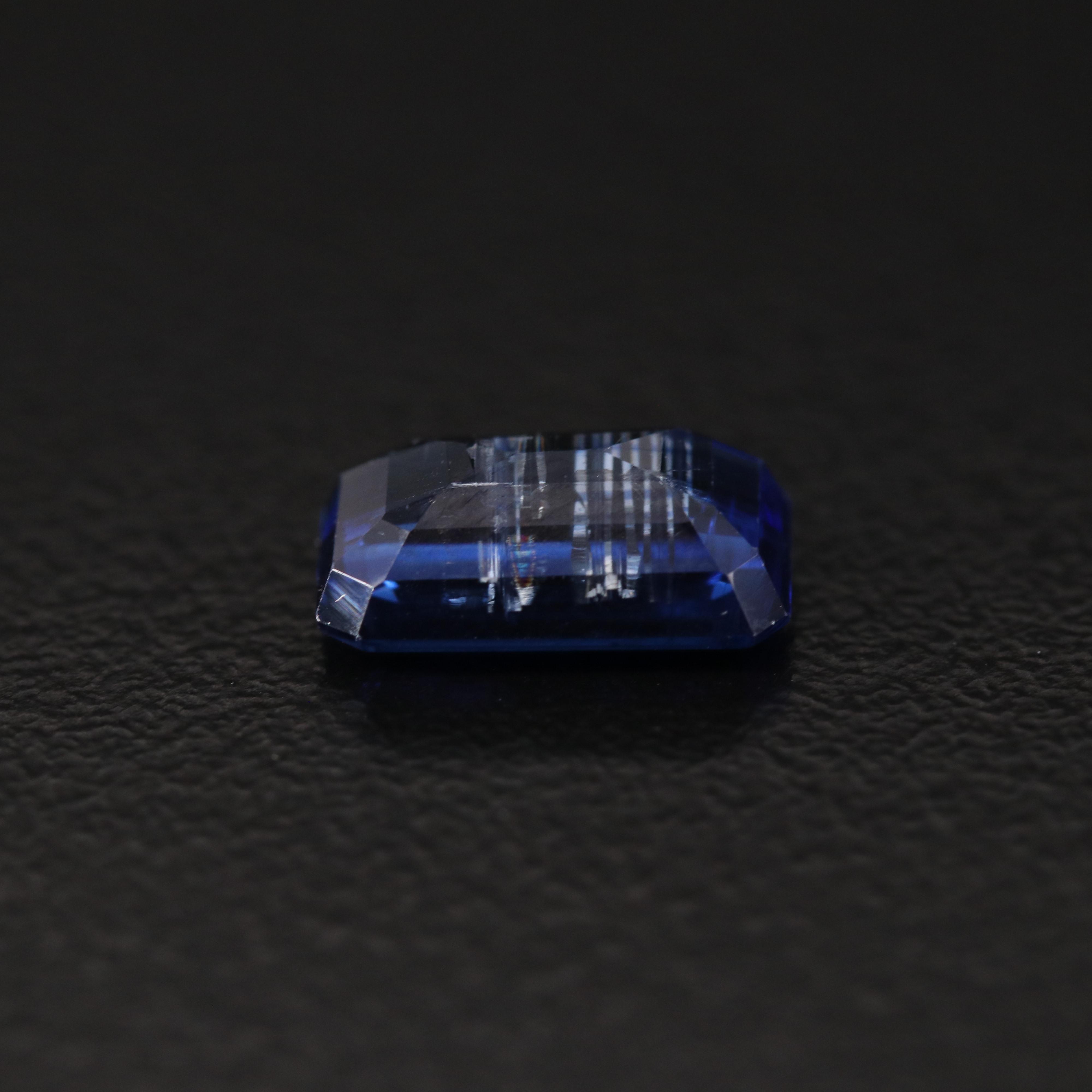 Loose 2.99 CT Cut Cornered Rectangular Faceted Kyanite