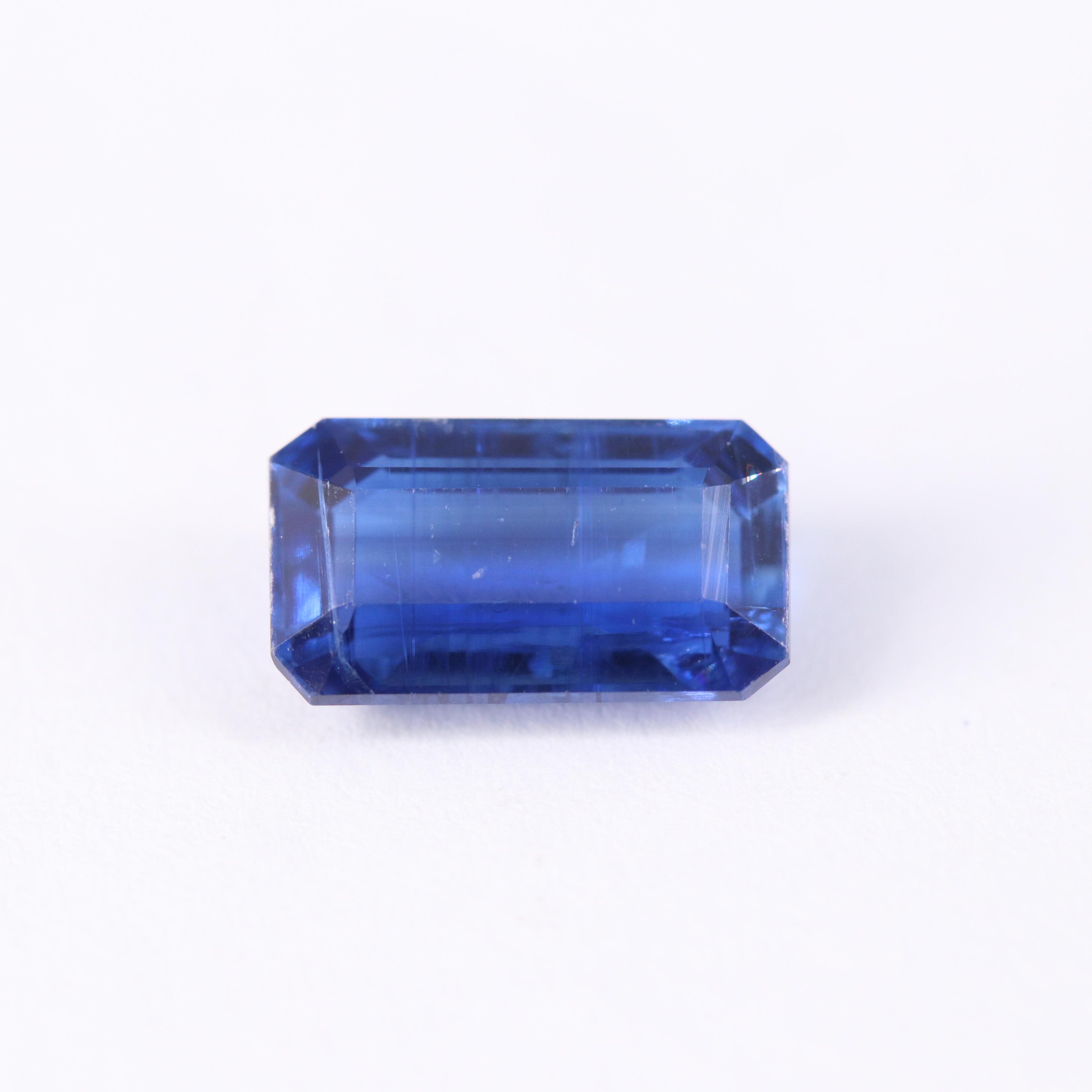 Loose 2.99 CT Cut Cornered Rectangular Faceted Kyanite