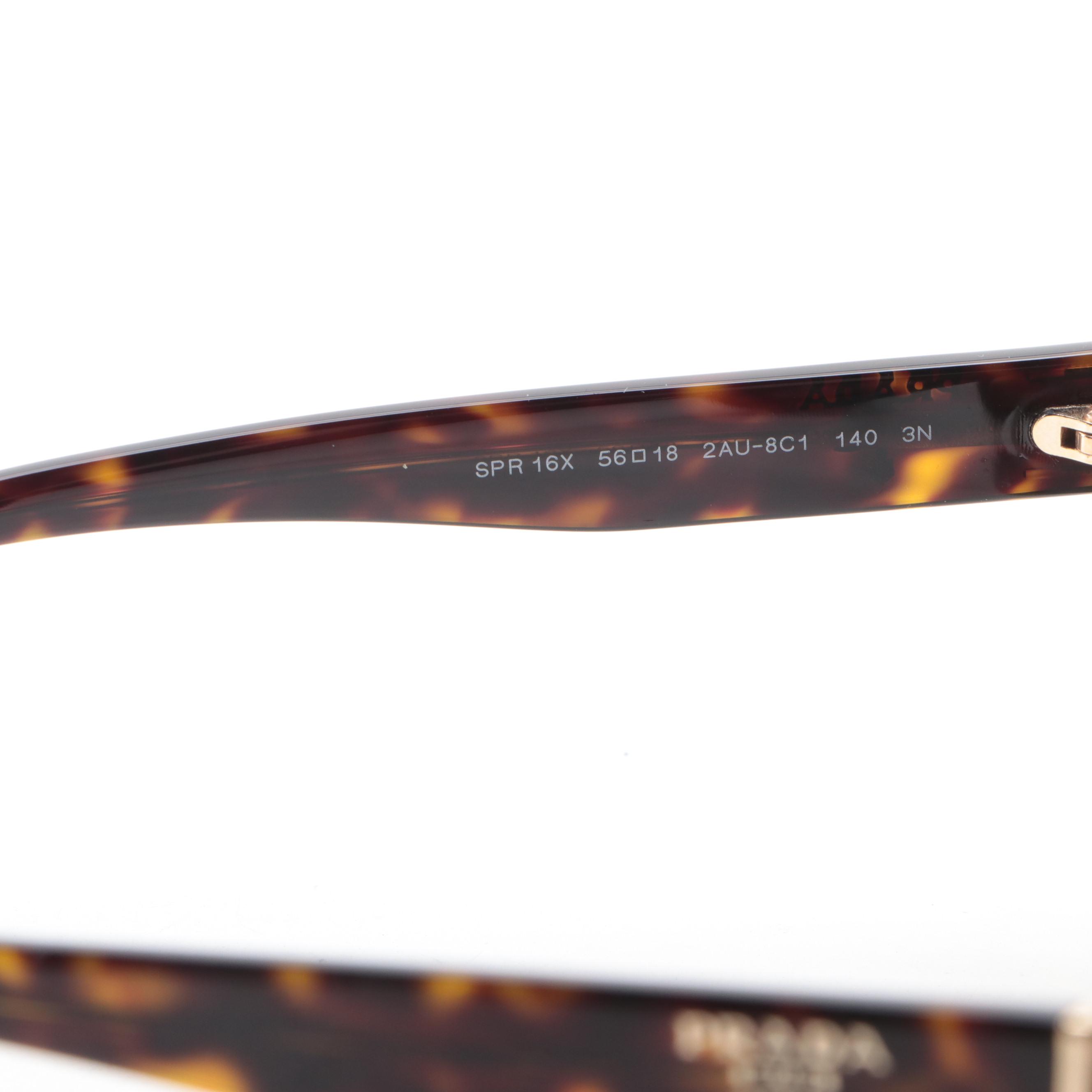 Prada SPR16X Modified Cat Eye Sunglasses with Case and Box