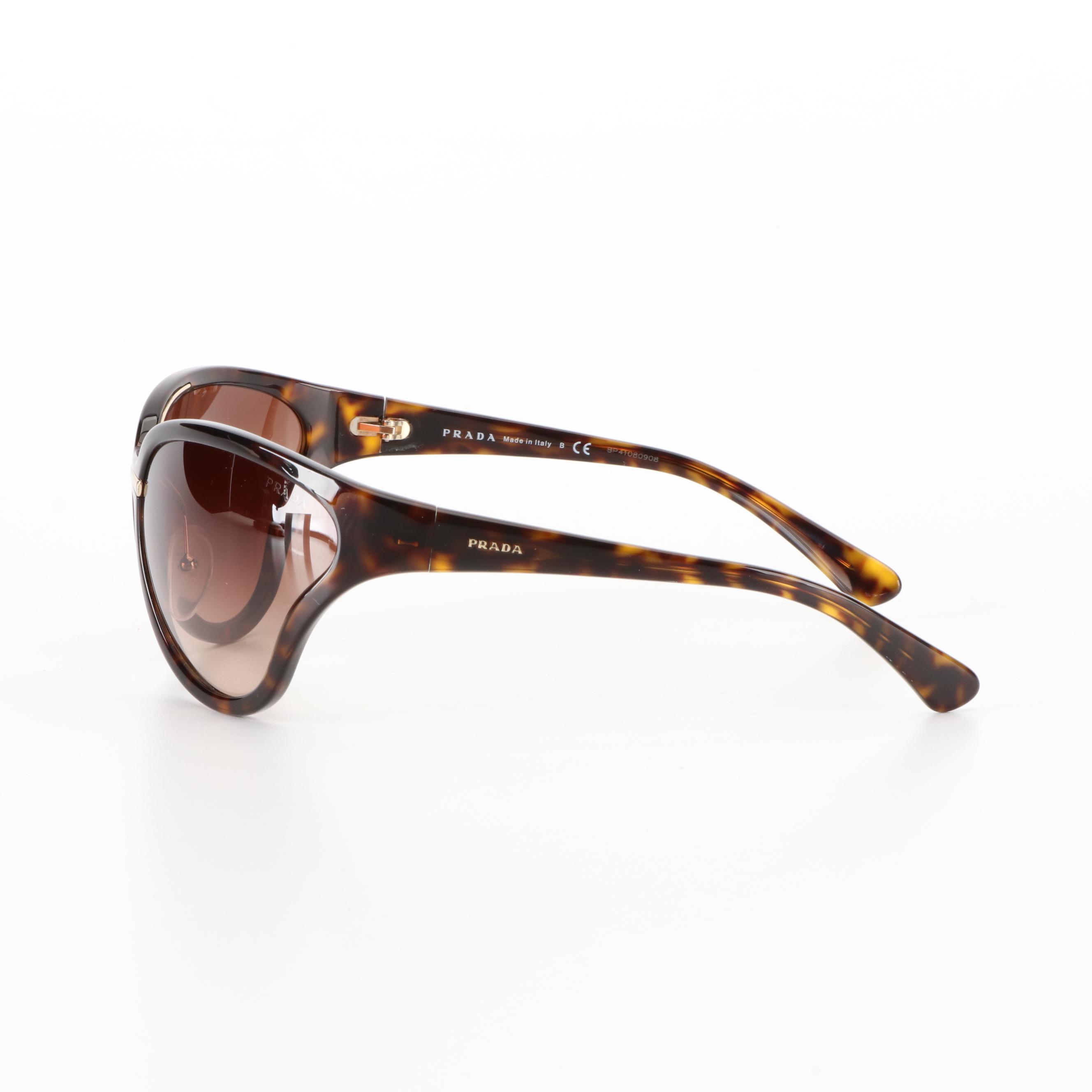 Prada SPR22V Havana Butterfly Sunglasses
