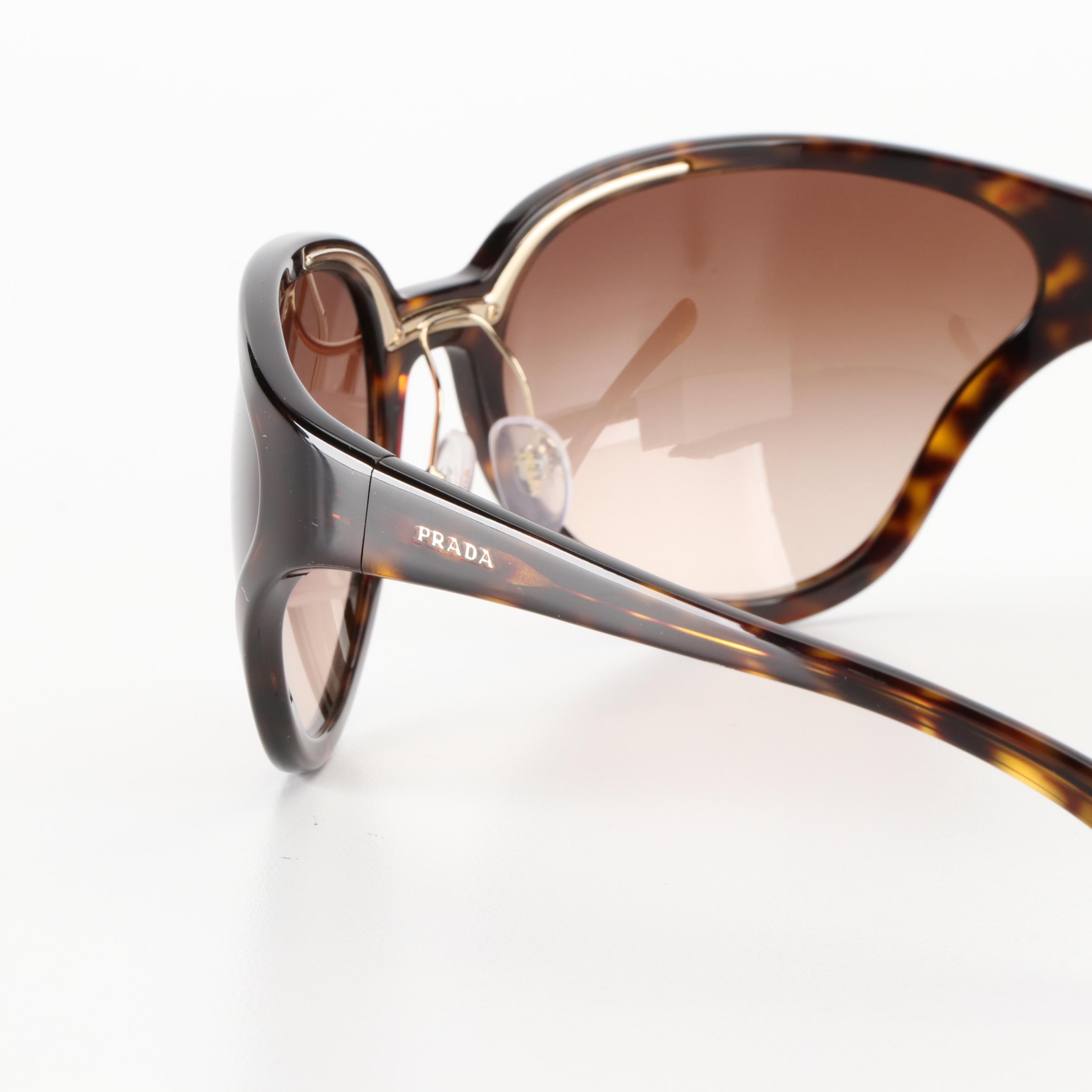 Prada SPR22V Havana Butterfly Sunglasses