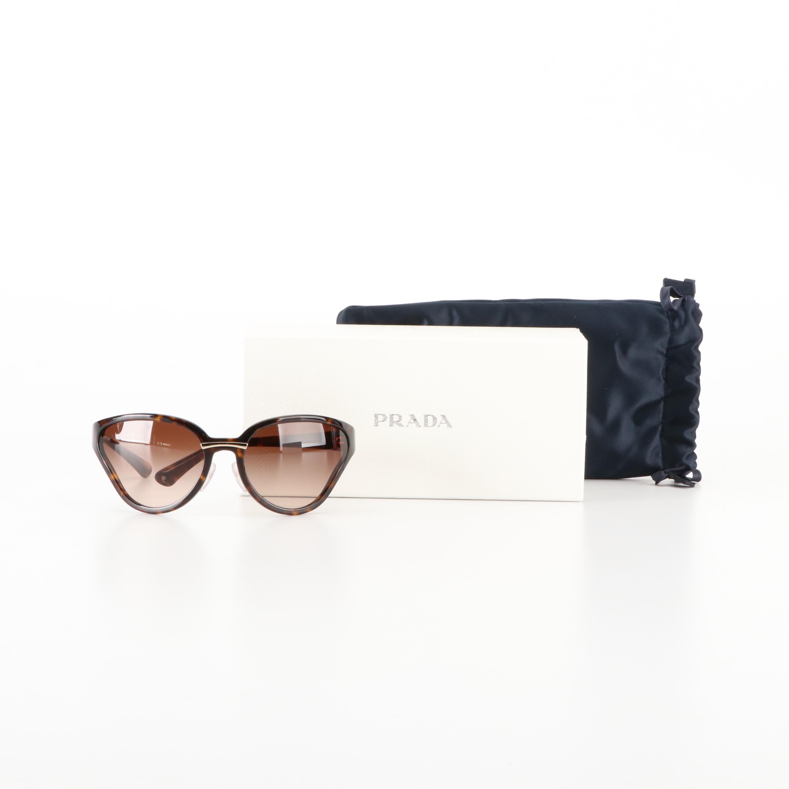 Prada SPR22V Havana Butterfly Sunglasses