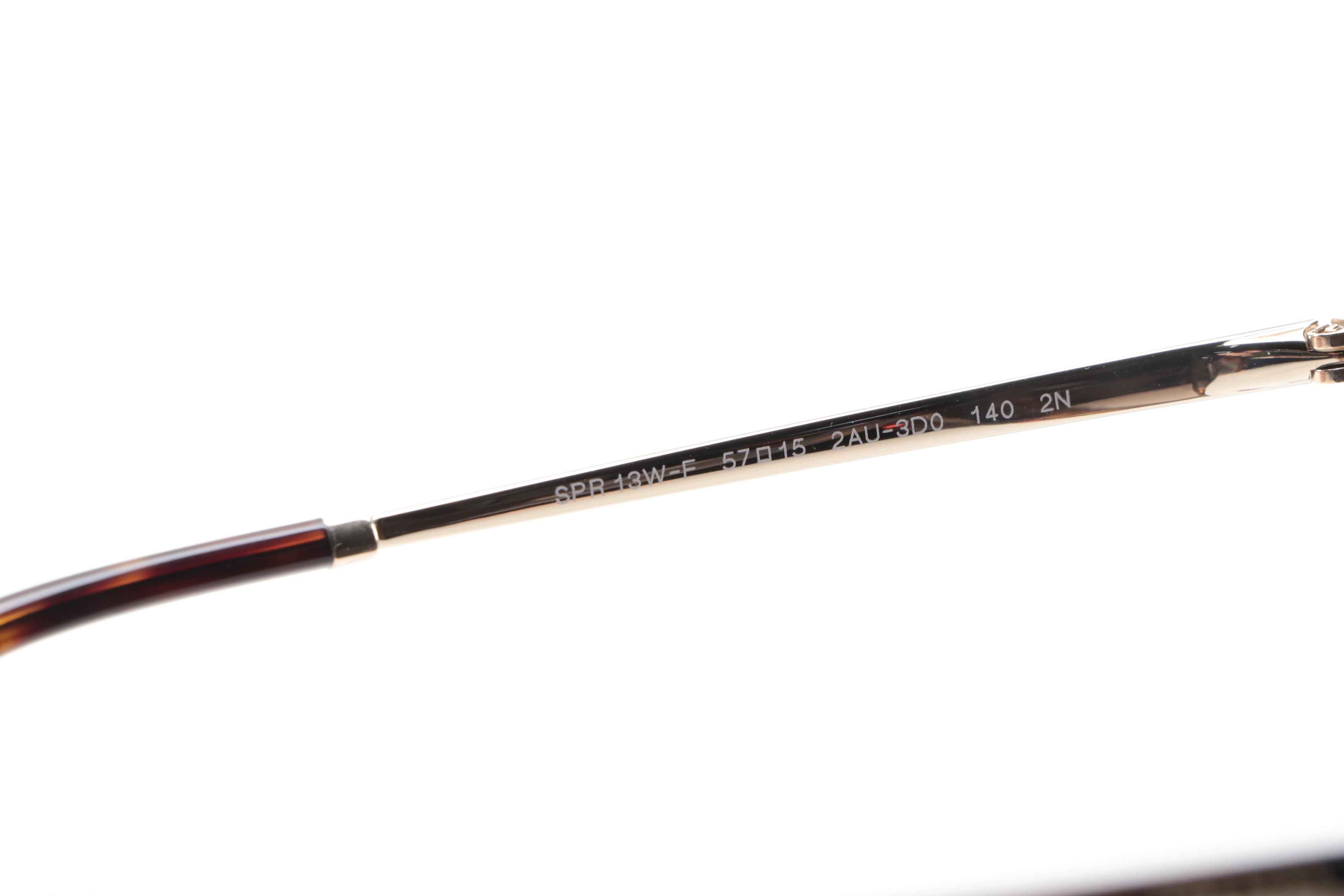 Prada SPR13W-F Tortoise Aviator Sunglasses with Case and Box