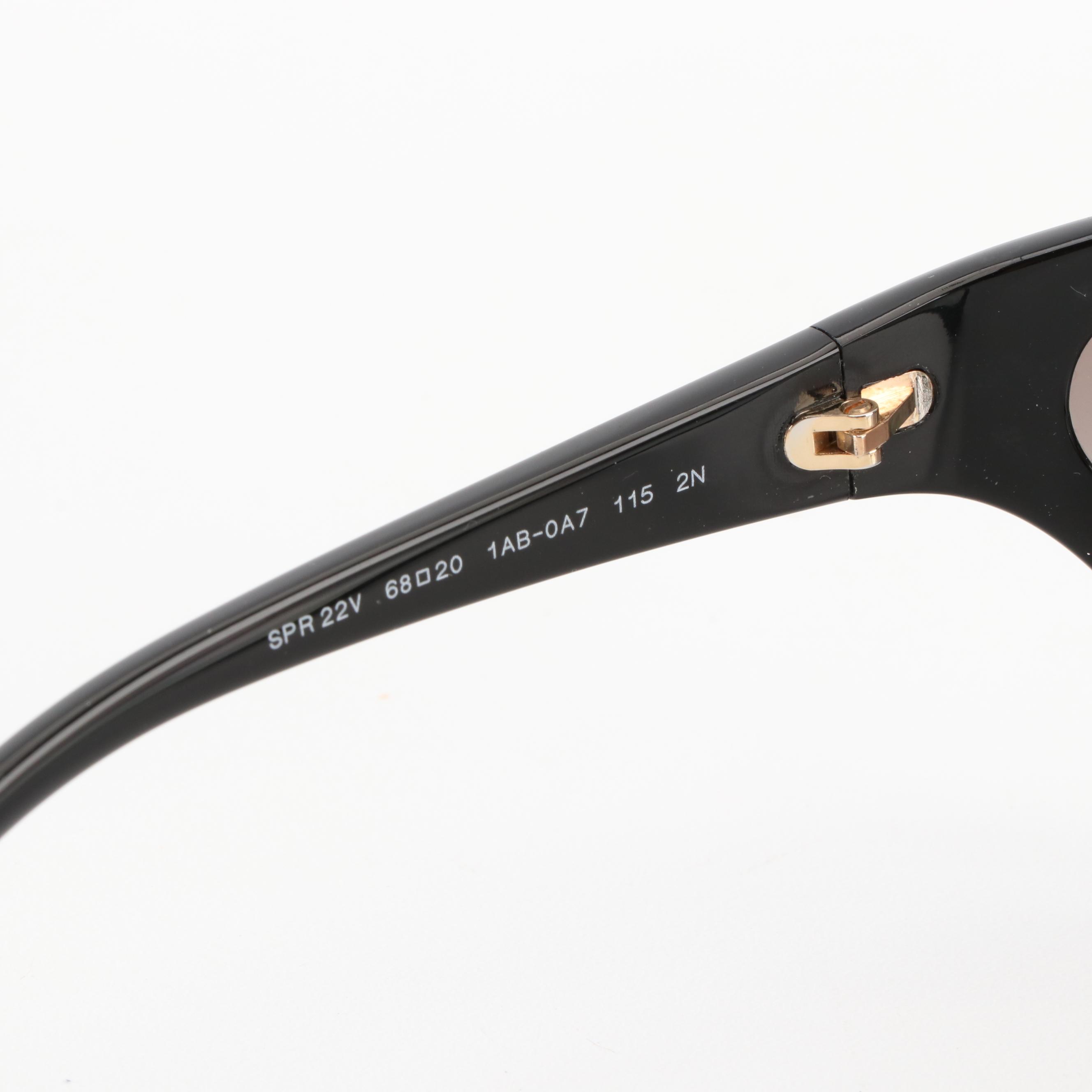 Prada SPR22V Black Butterfly Sunglasses