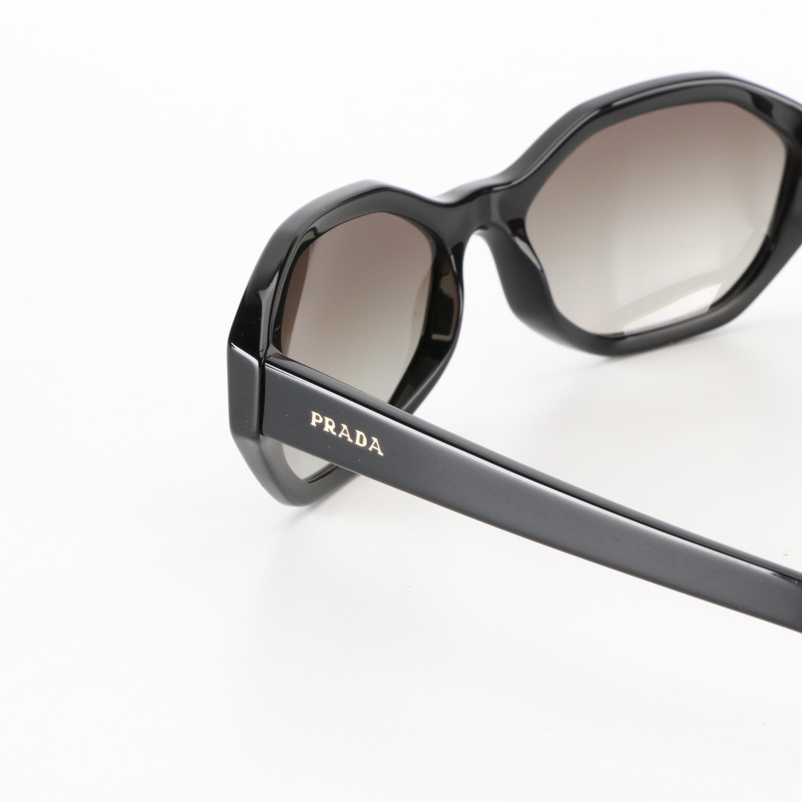 Prada SPR20V Geometric Sunglasses with Case