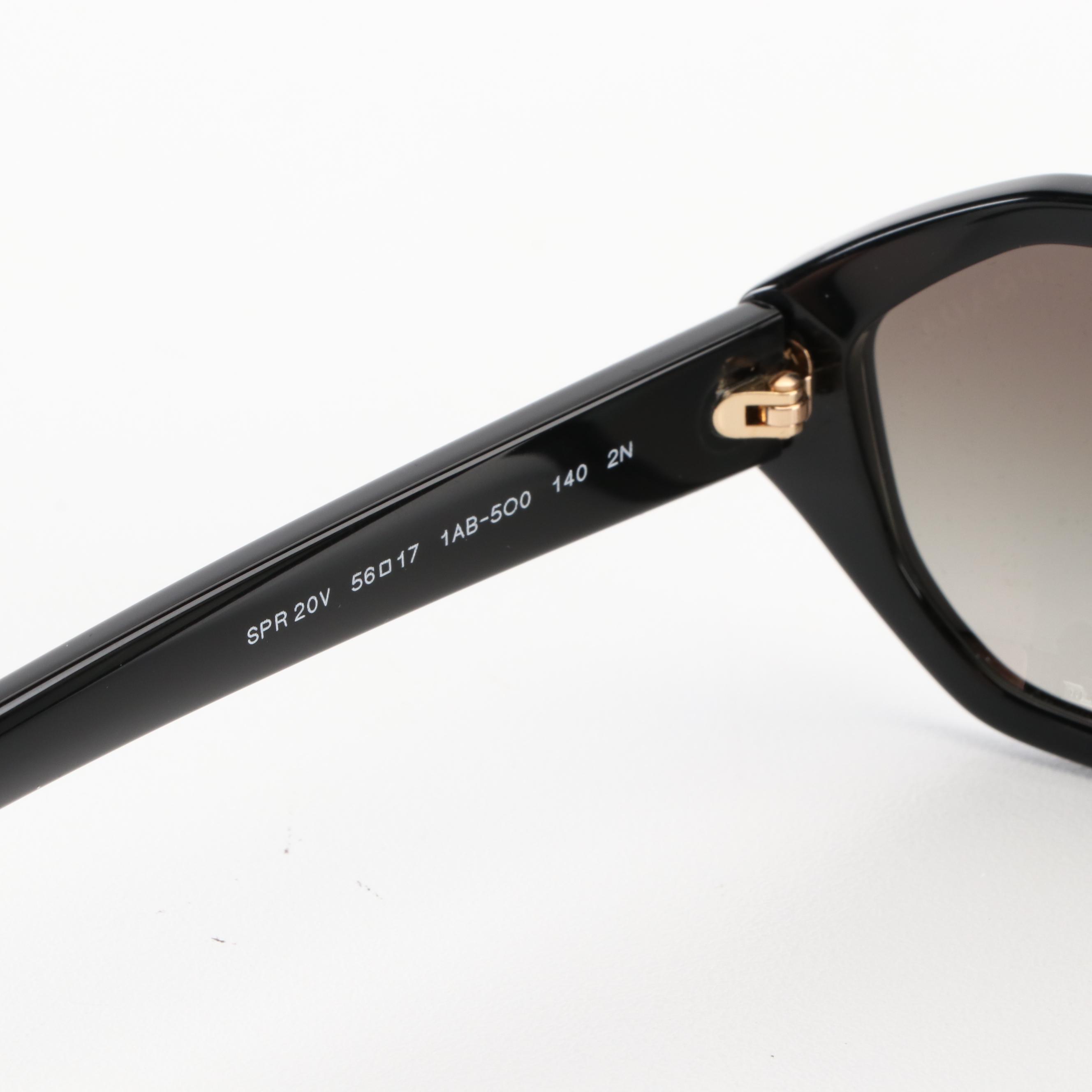 Prada SPR20V Geometric Sunglasses with Case