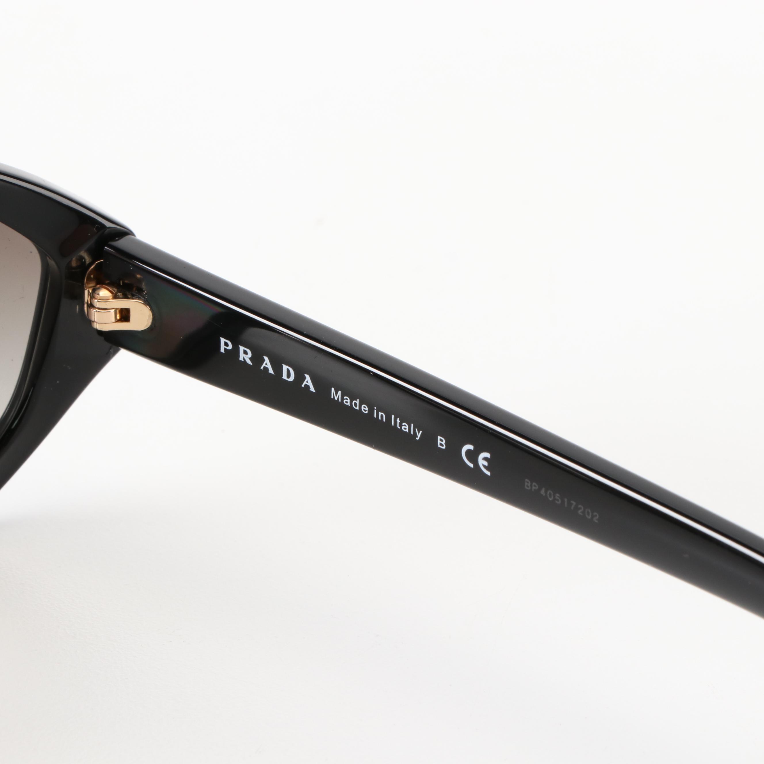 Prada SPR20V Geometric Sunglasses with Case