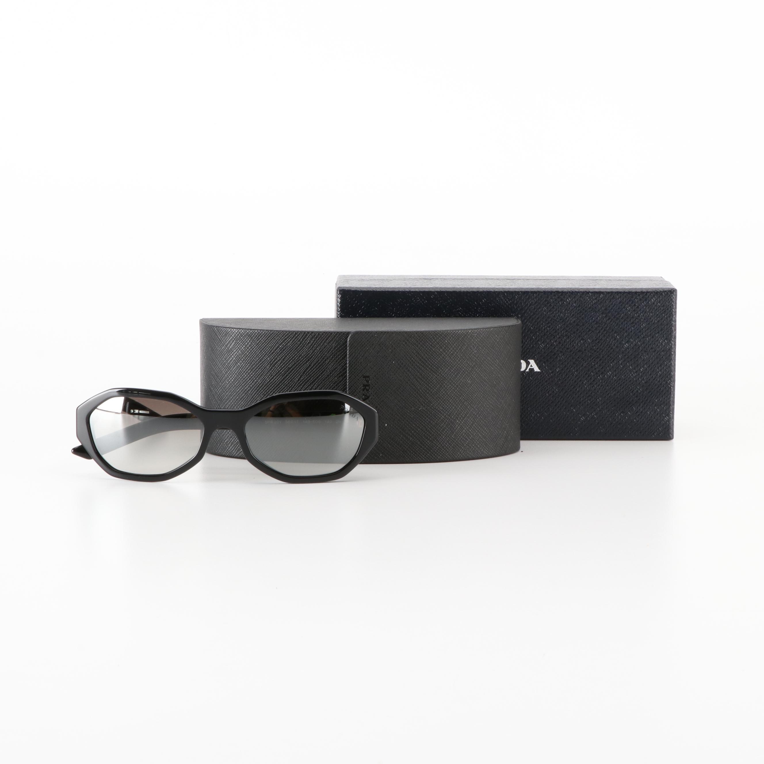 Prada SPR20V Geometric Sunglasses with Case