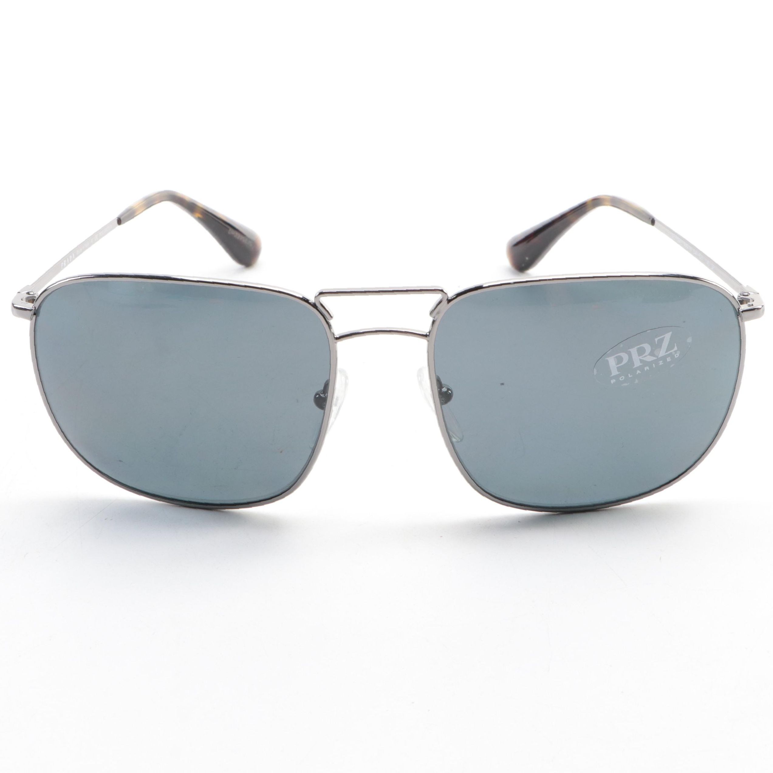Prada SPR52T Polarized Aviator Sunglasses with Case