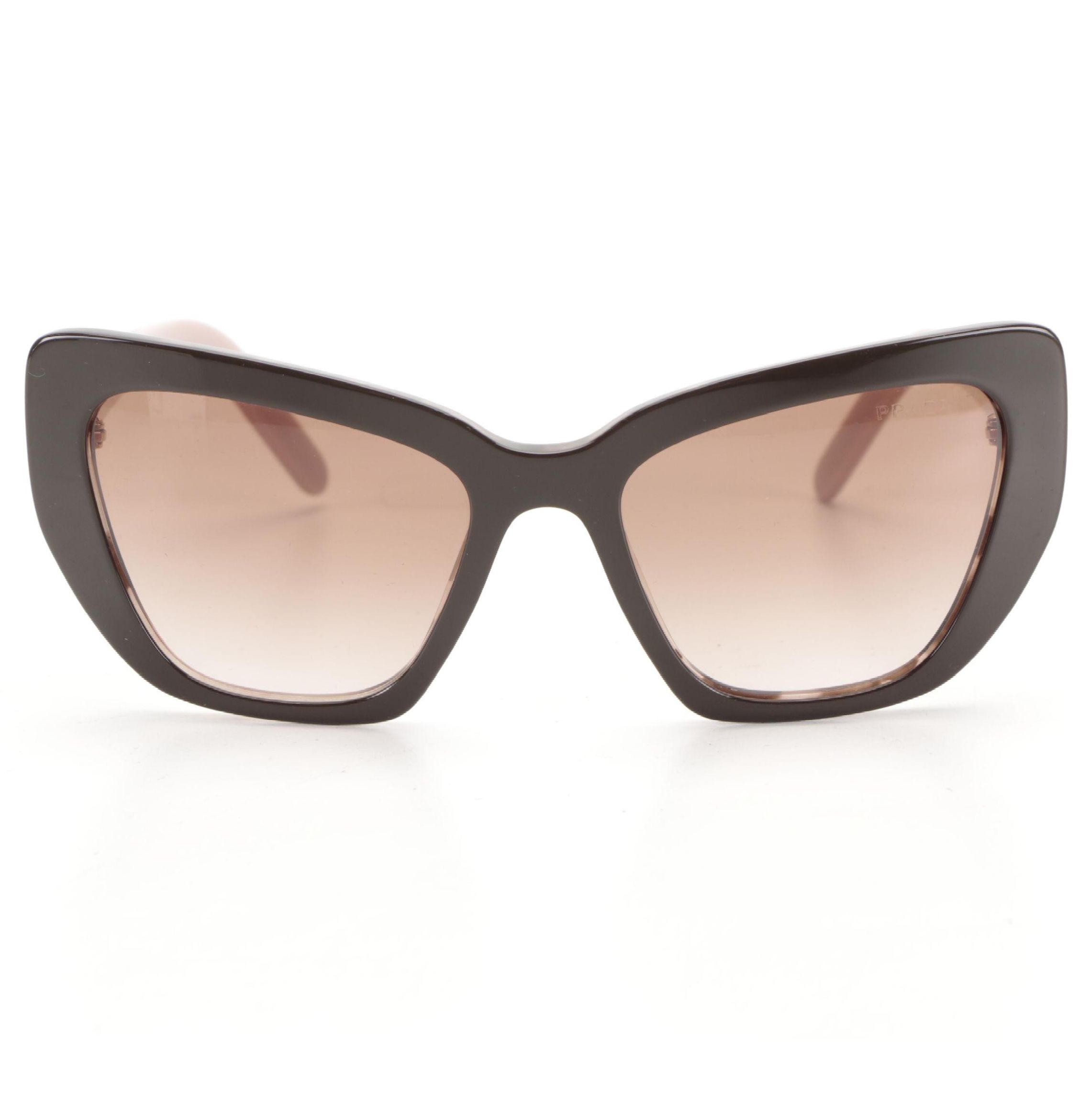 Prada SPR08V Modified Cat Eye Sunglasses with Case and Box