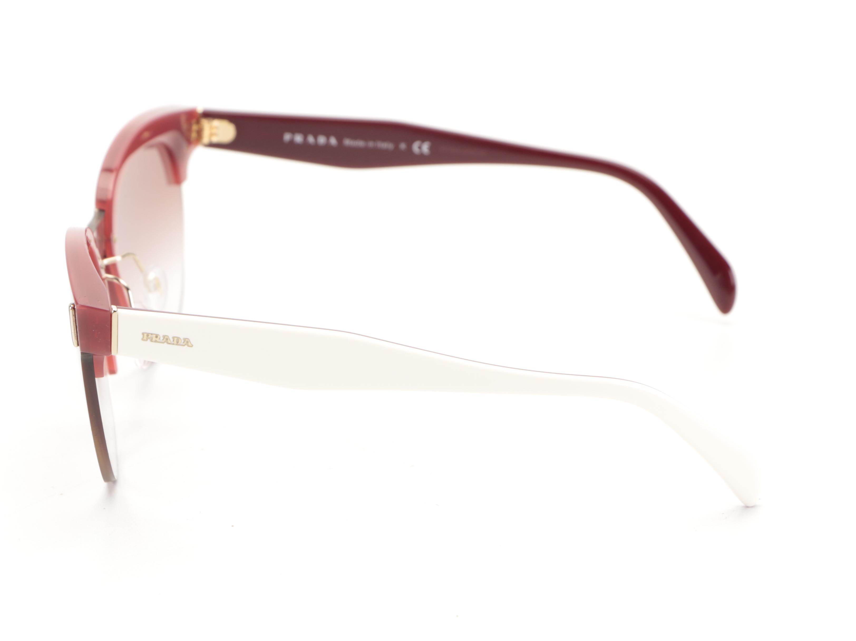 Prada PR04U Horn-Rimmed Sunglasses with Case