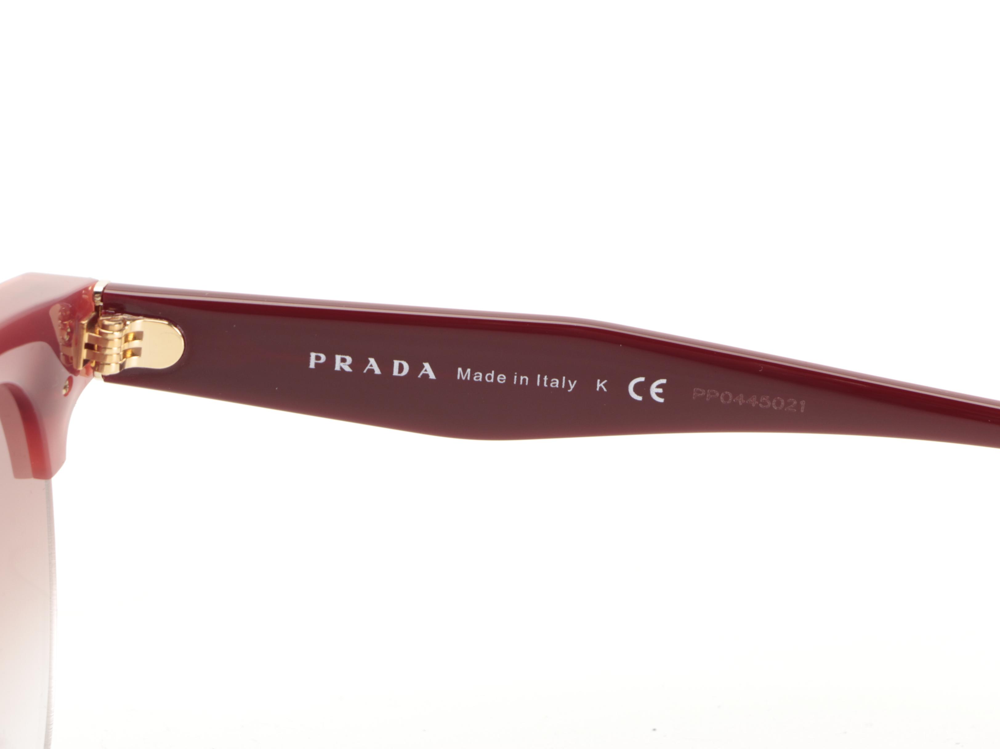 Prada PR04U Horn-Rimmed Sunglasses with Case