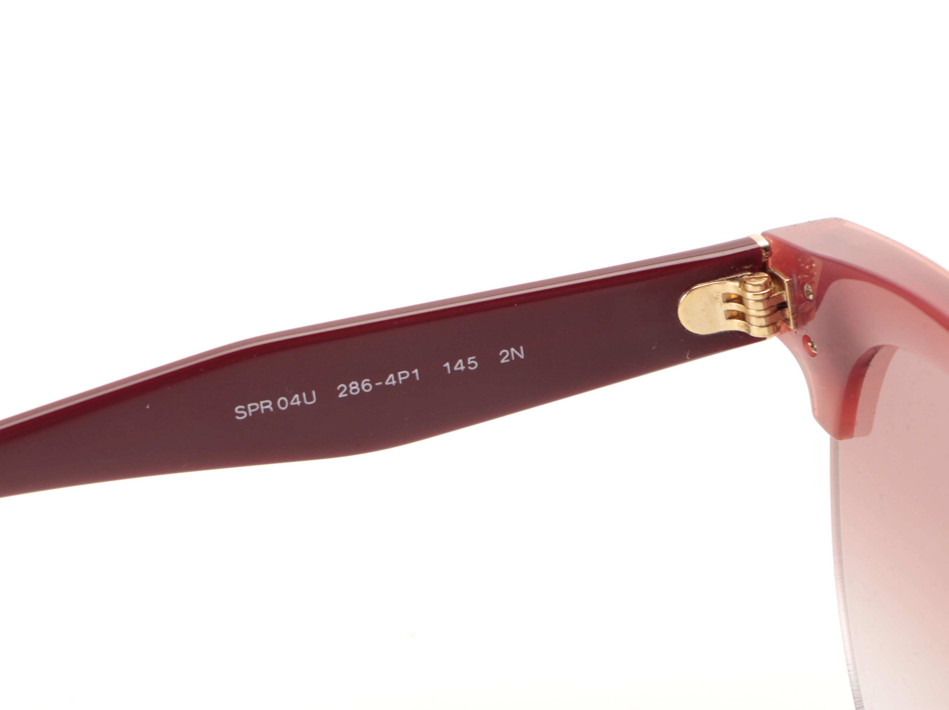 Prada SPR04U Horn-Rimmed Sunglasses with Case and Box