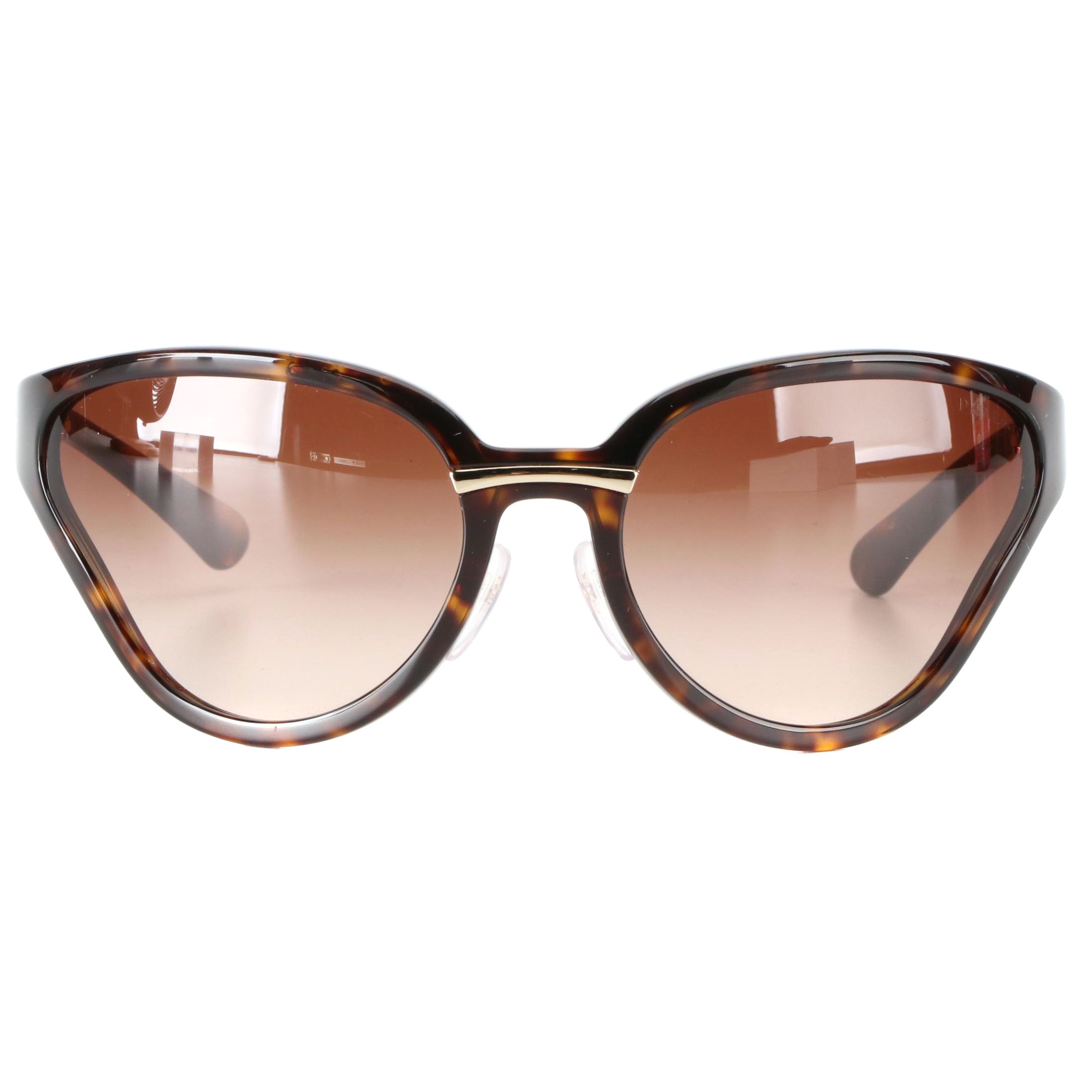 Prada SPR22V Havana Butterfly Sunglasses