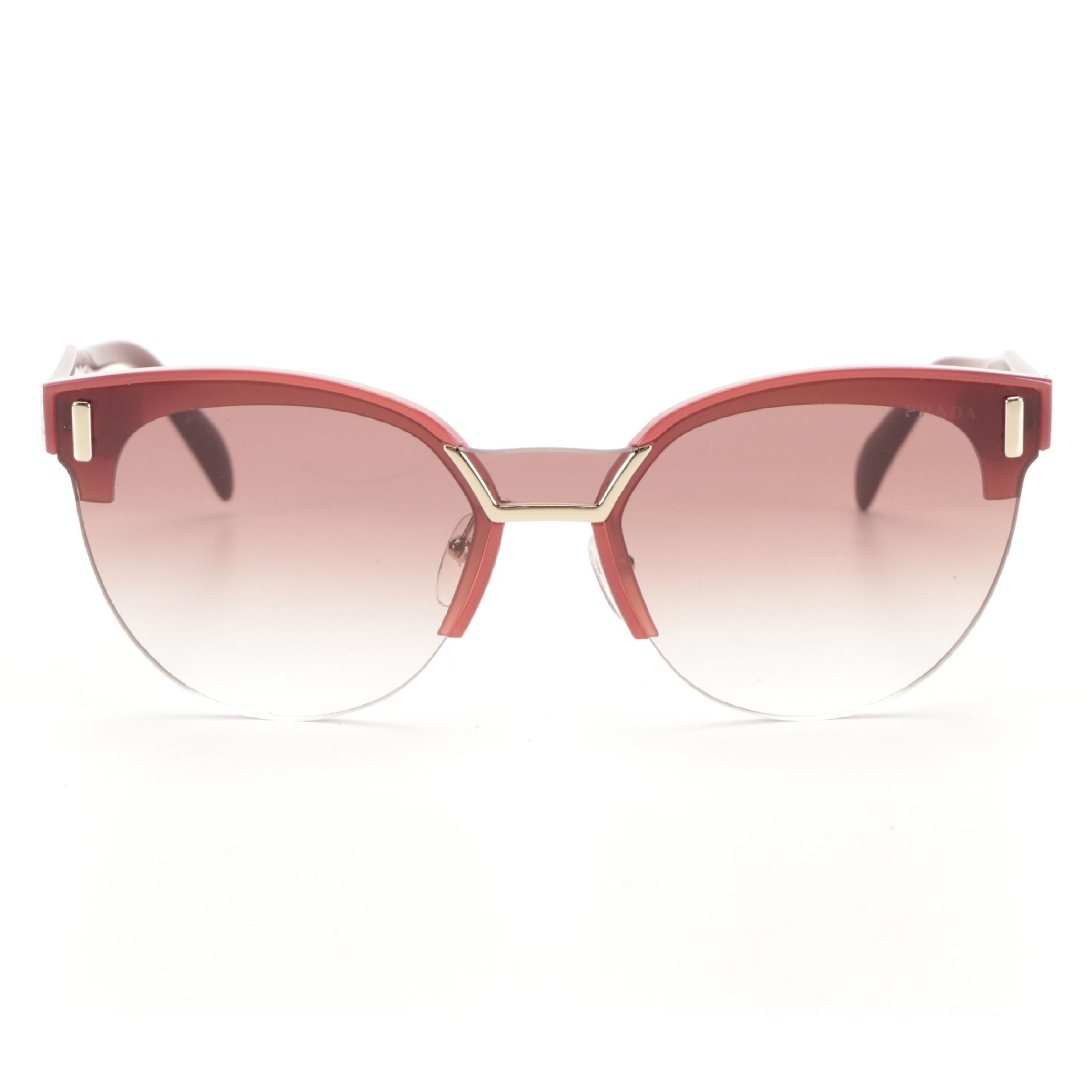 Prada PR04U Horn-Rimmed Sunglasses with Case