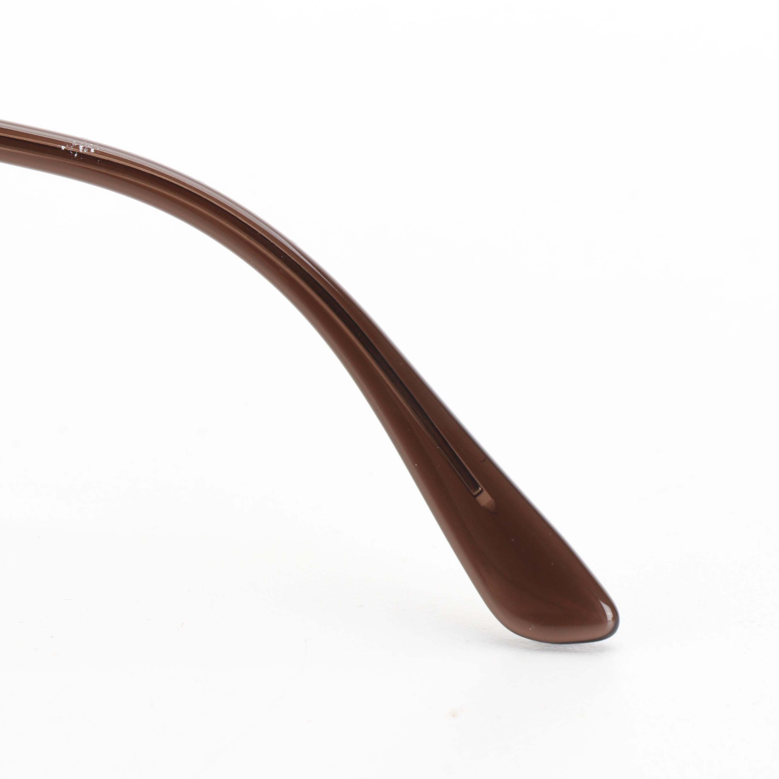 Prada SPR19XS-F Translucent Brown Rectangular Sunglasses with Box and Case