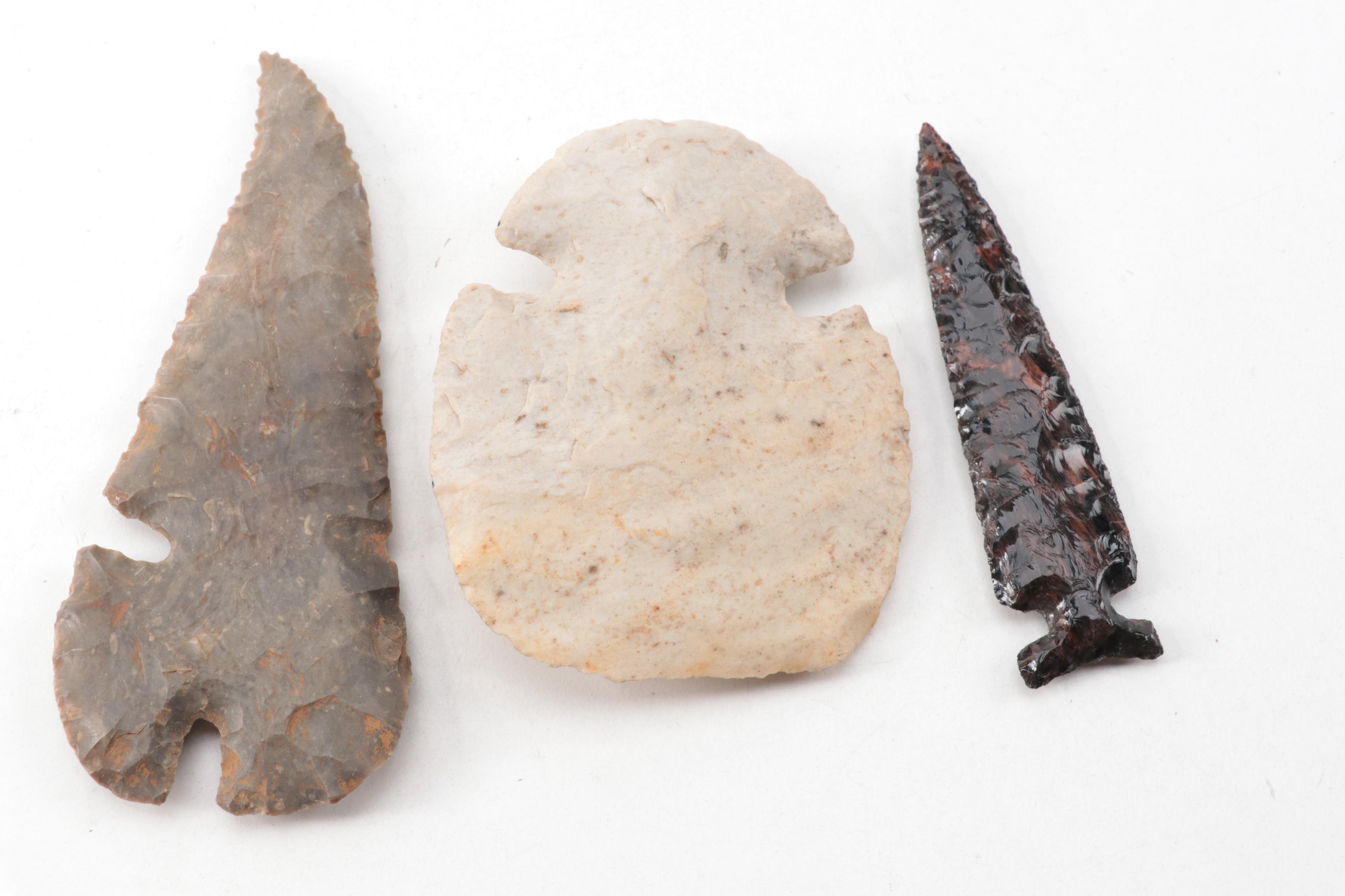 North American Notched Stone Projectile Points and Other Stone Tools