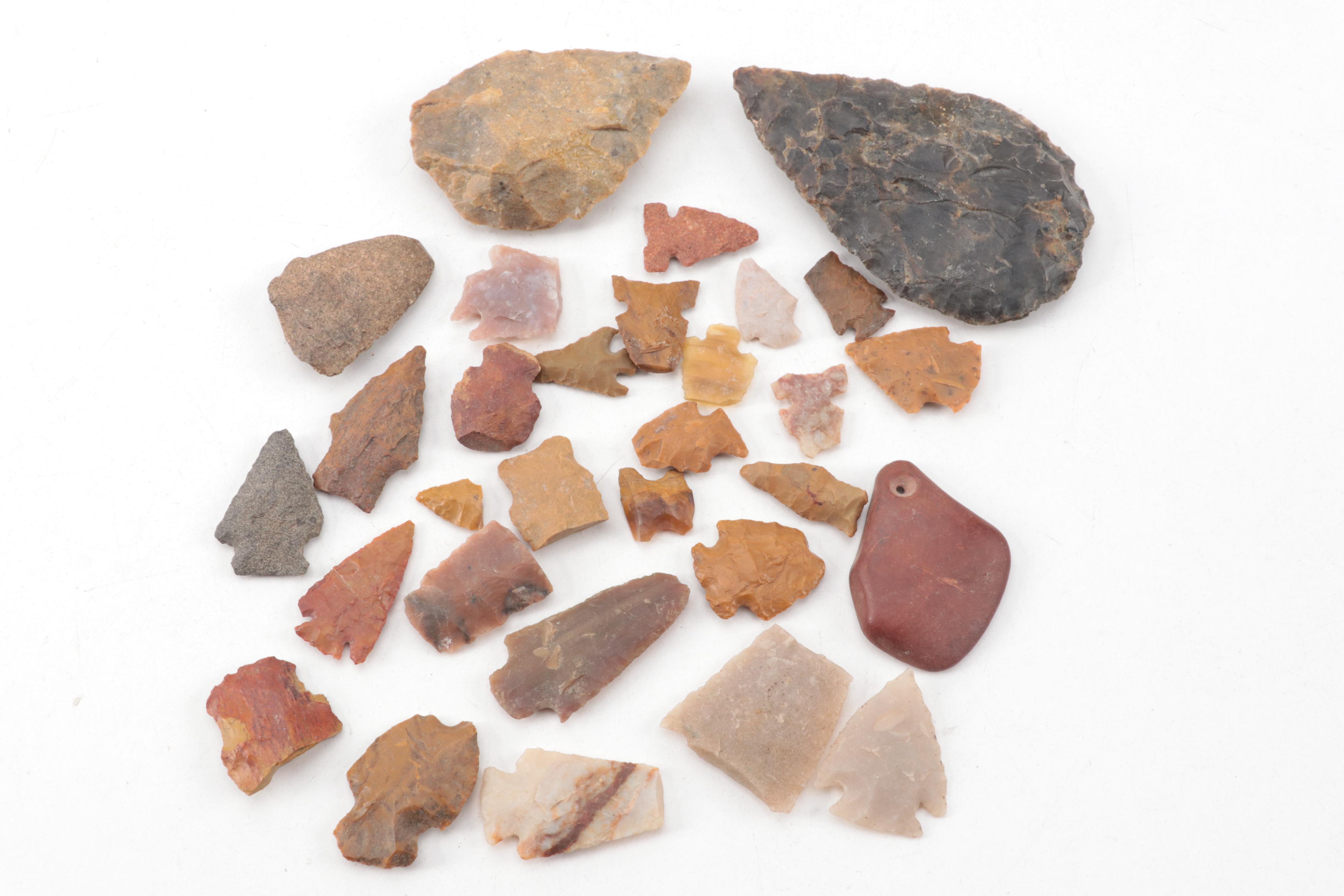North American Notched Stone Projectile Points and Other Stone Tools