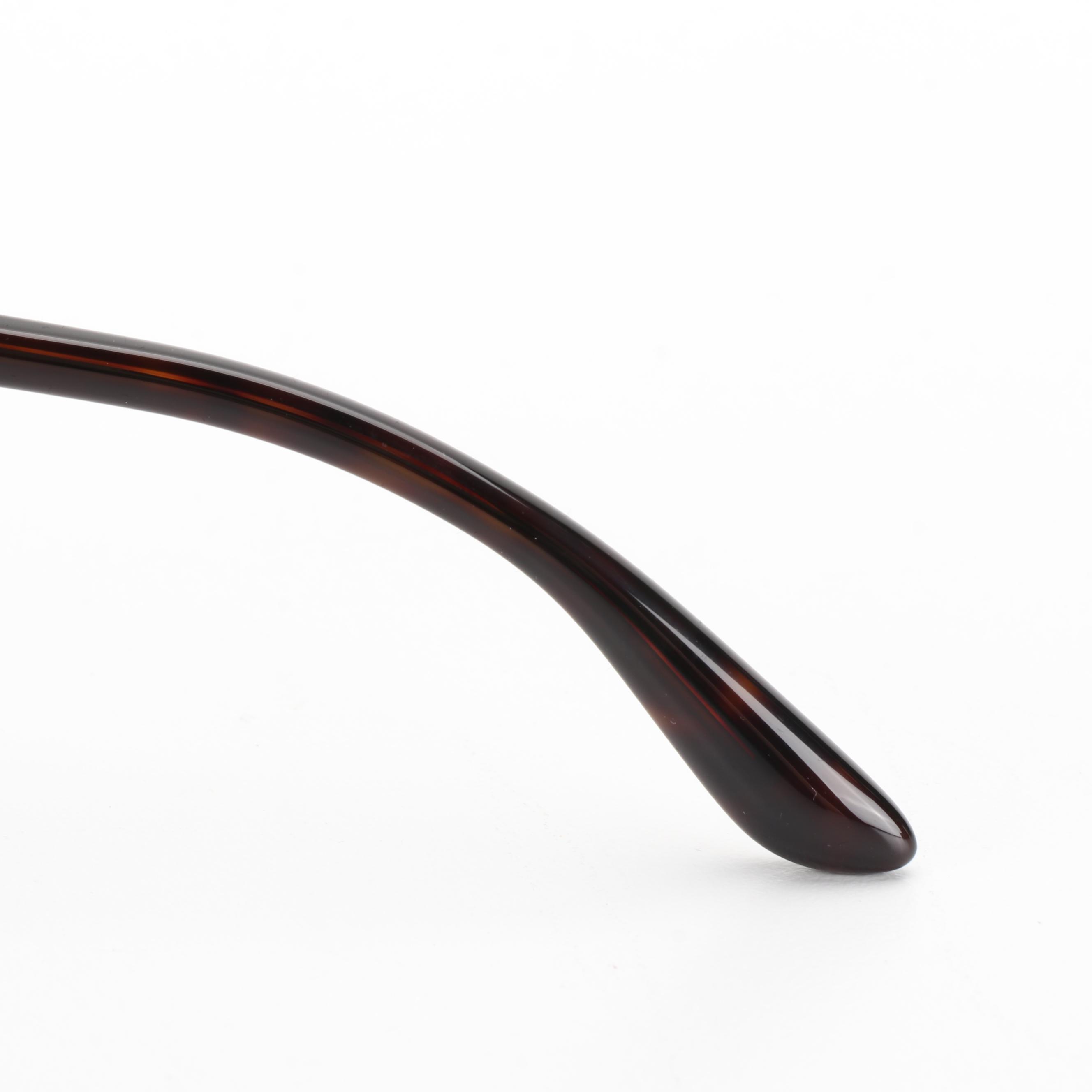 Prada SPR06T Havana Round Sunglasses with Case and Box