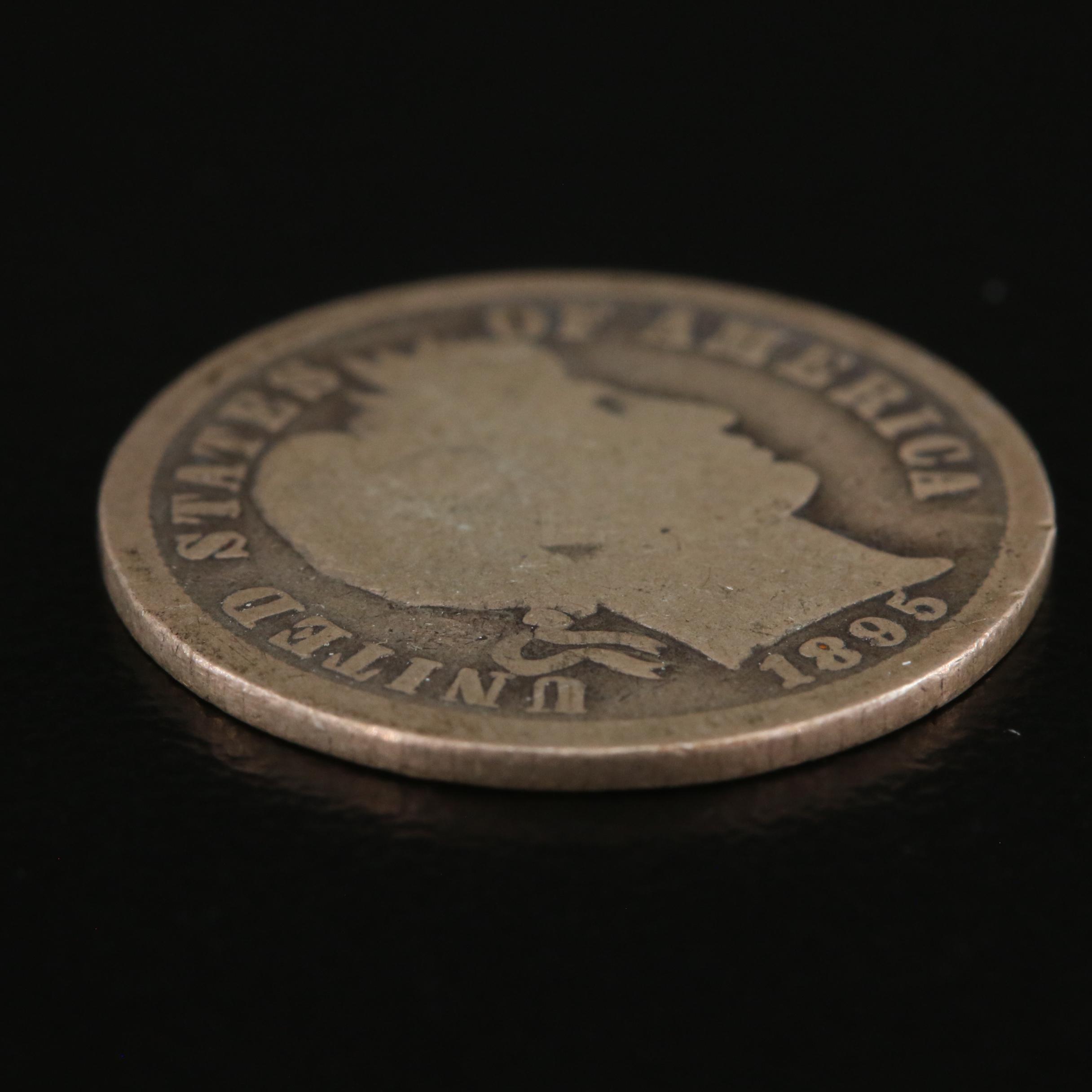 Two Silver Barber Dimes Including an 1895-S