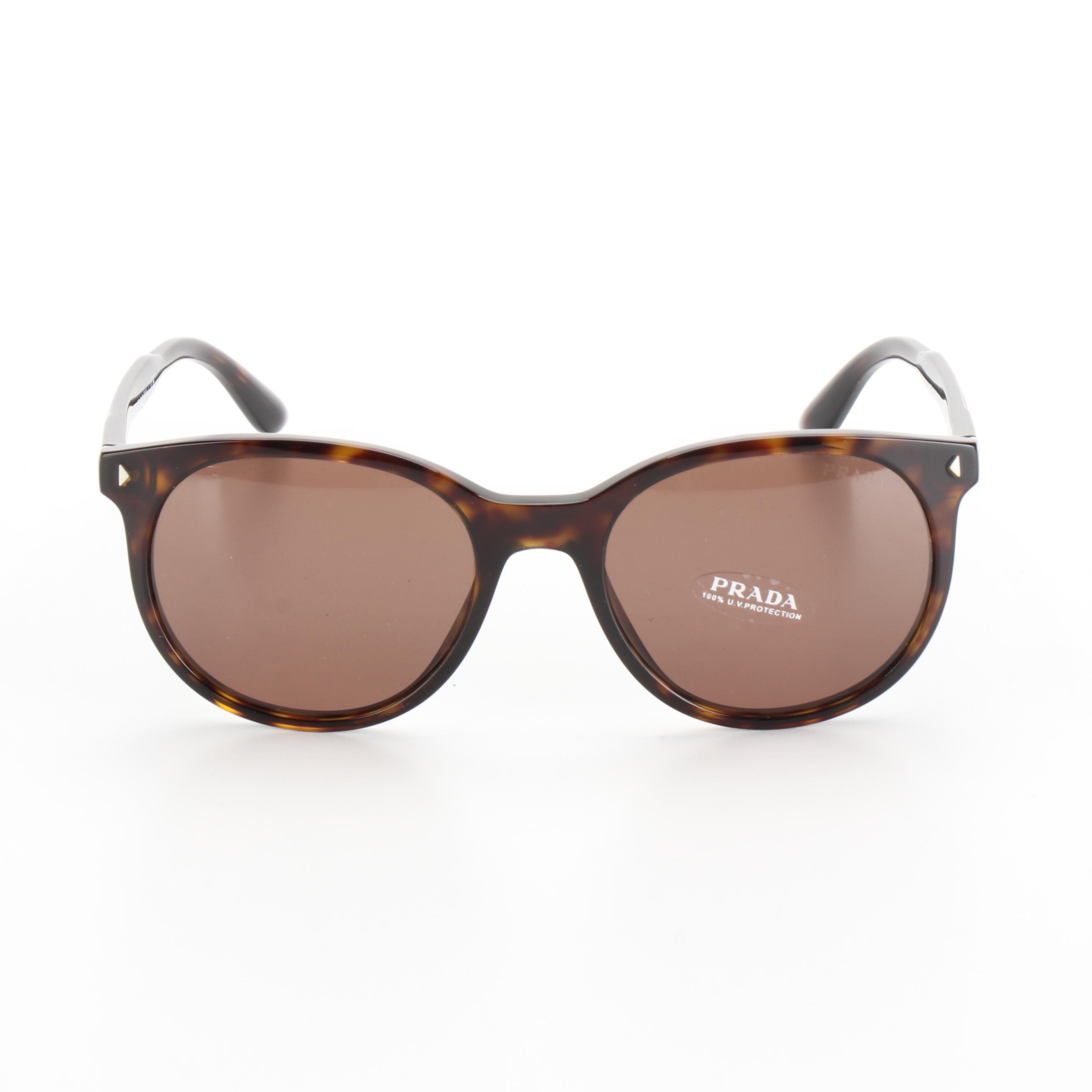 Prada SPR06T Havana Sunglasses with Case and Box