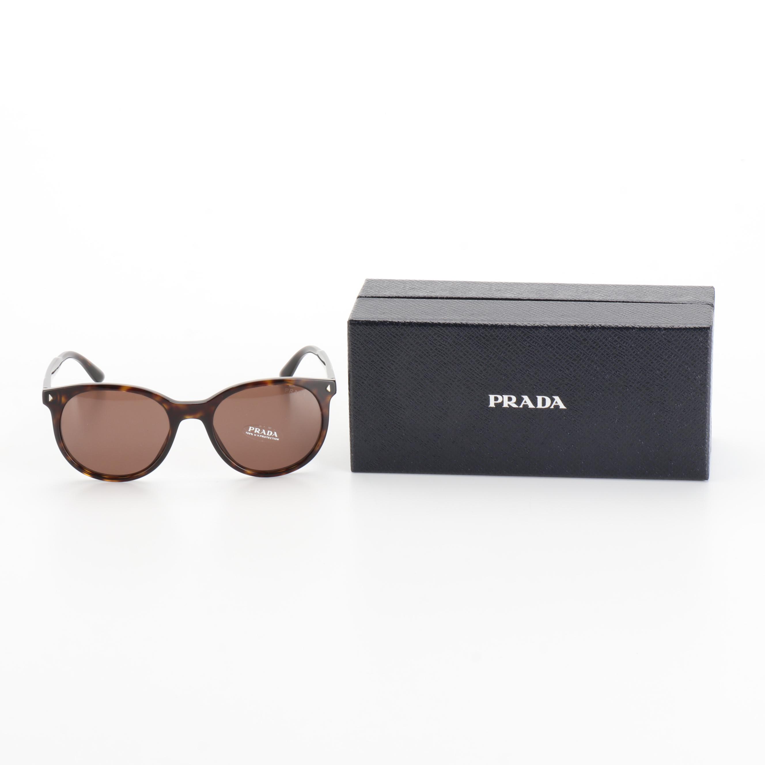 Prada SPR06T Havana Sunglasses with Case and Box