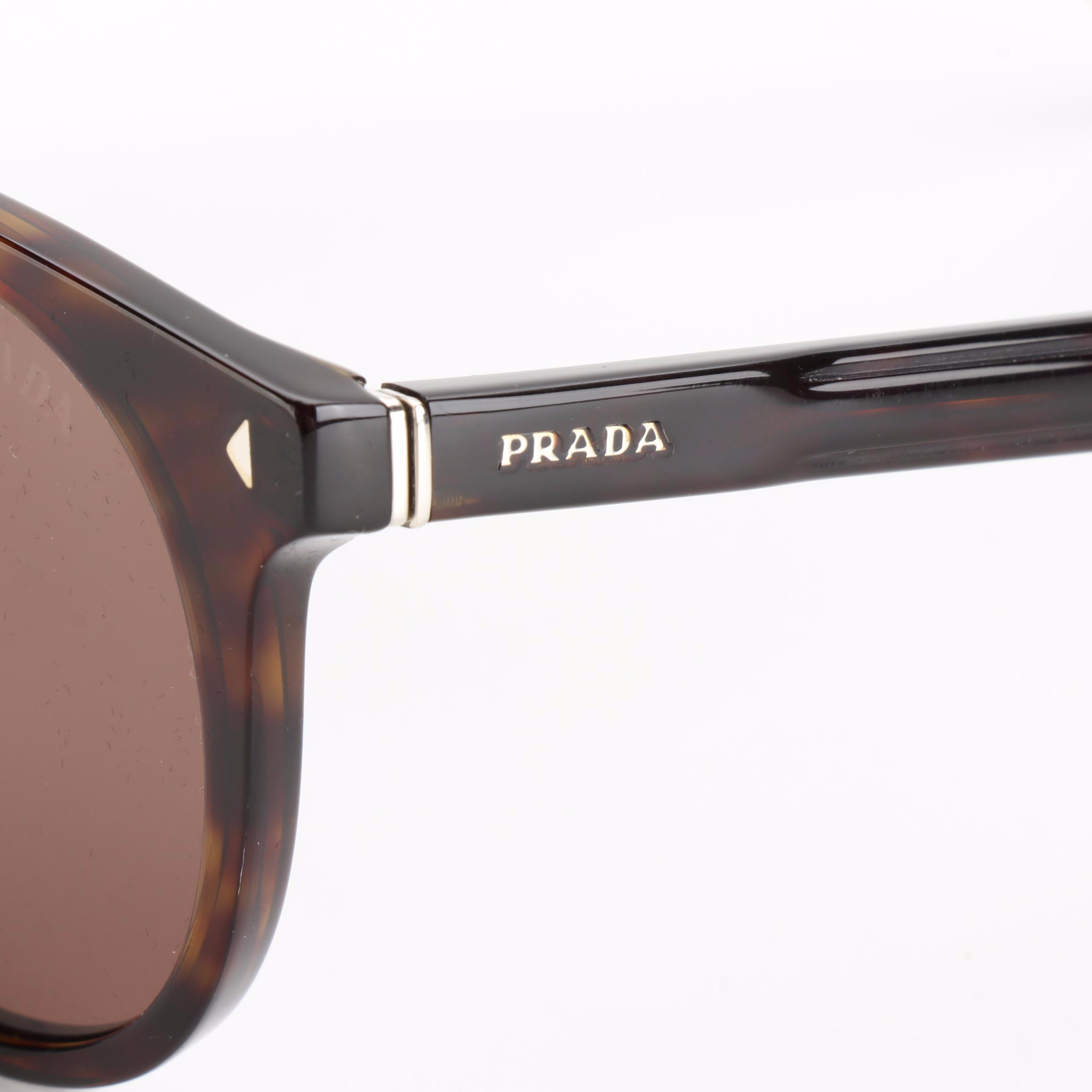 Prada SPR06T Havana Sunglasses with Case and Box