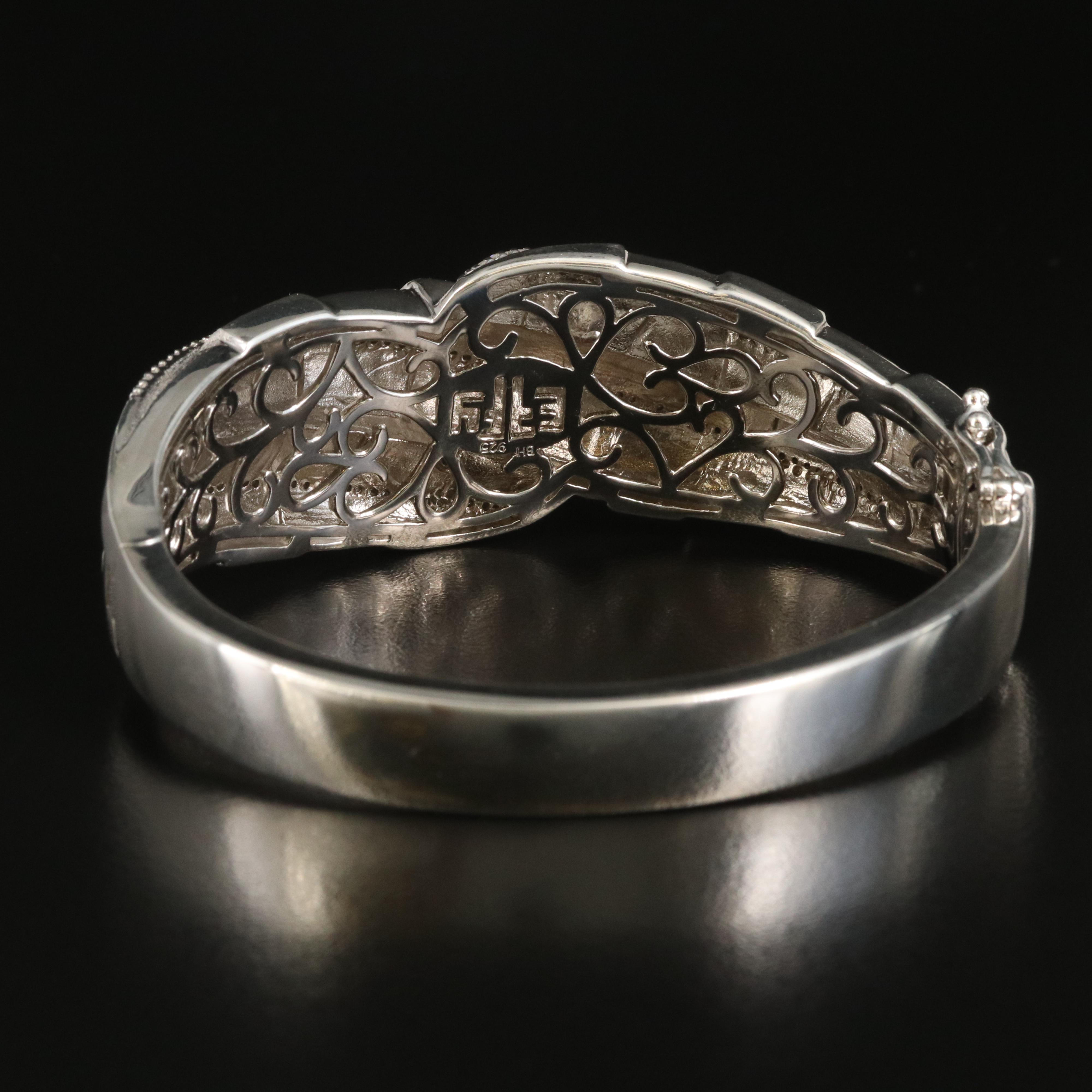 EFFY Sterling Diamond Hinged Bangle