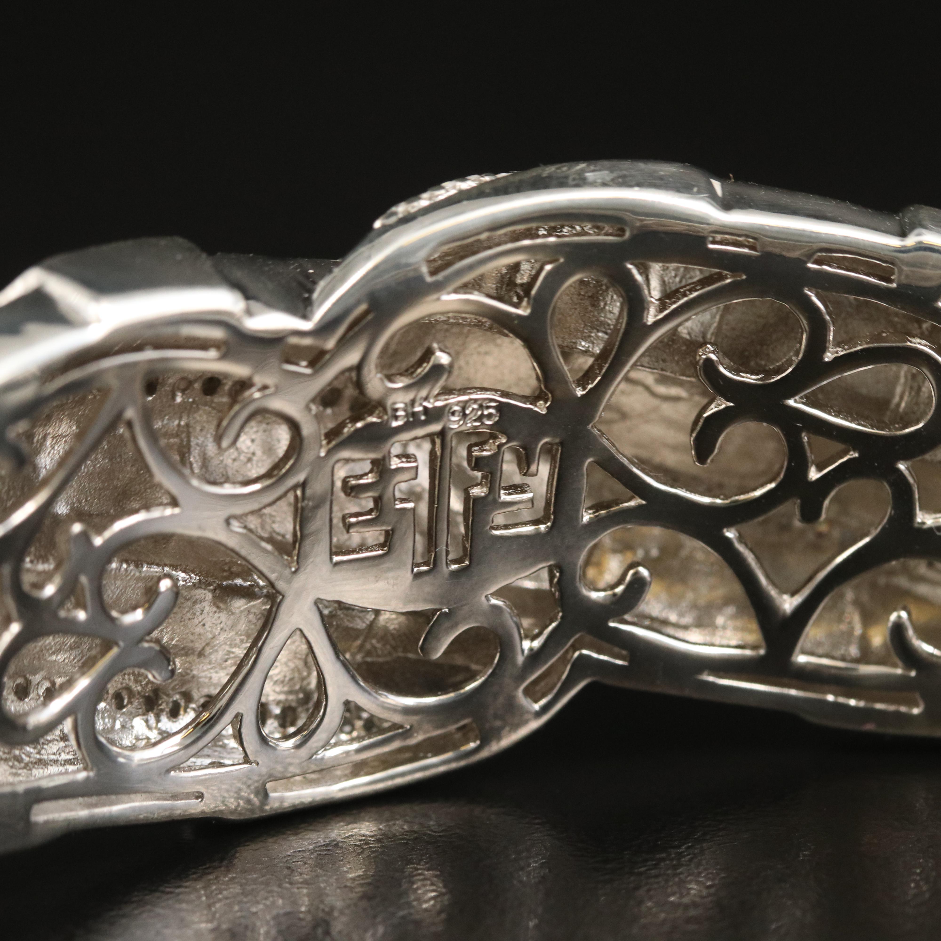 EFFY Sterling Diamond Hinged Bangle