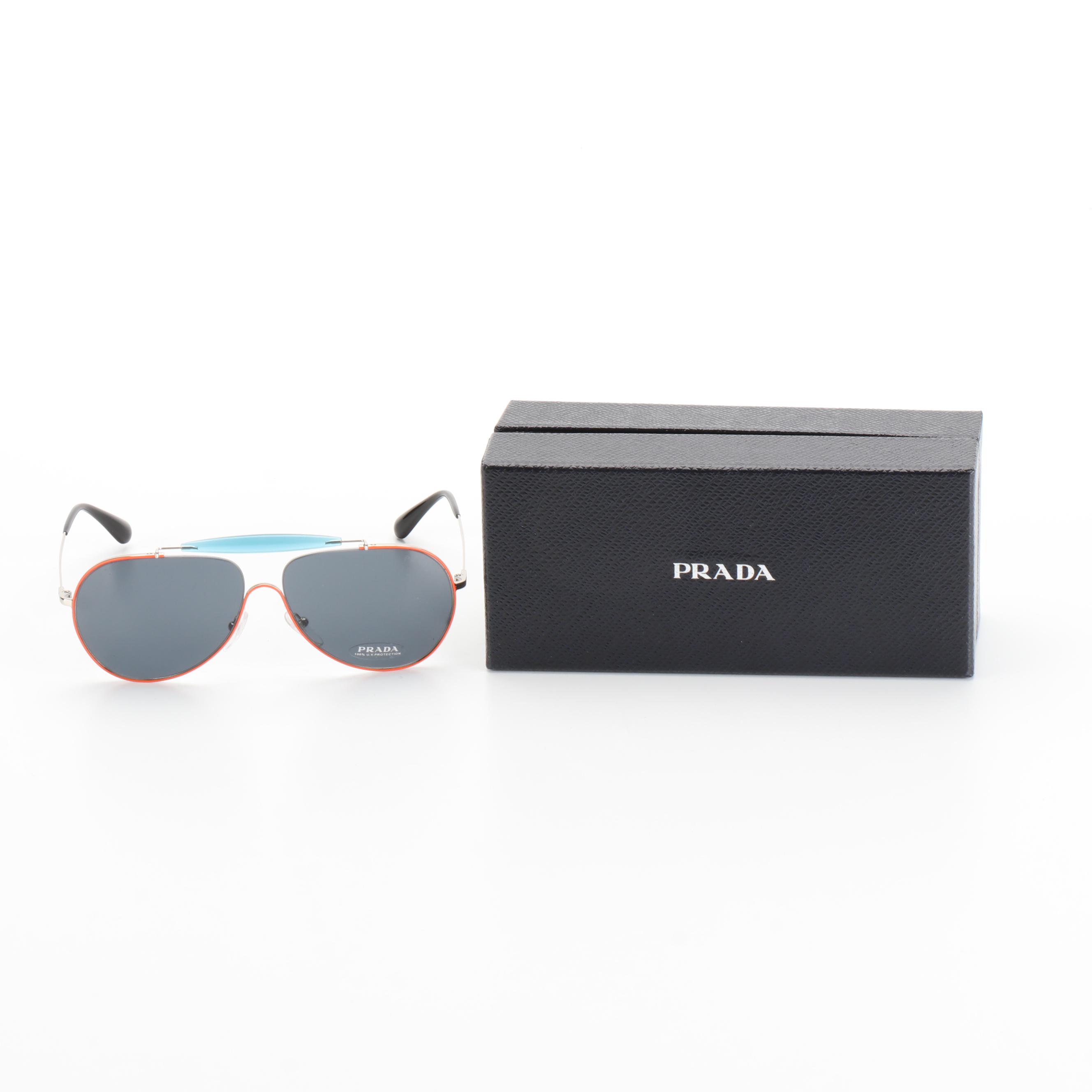 Prada SPR56S Aviator Sunglasses with Case and Box