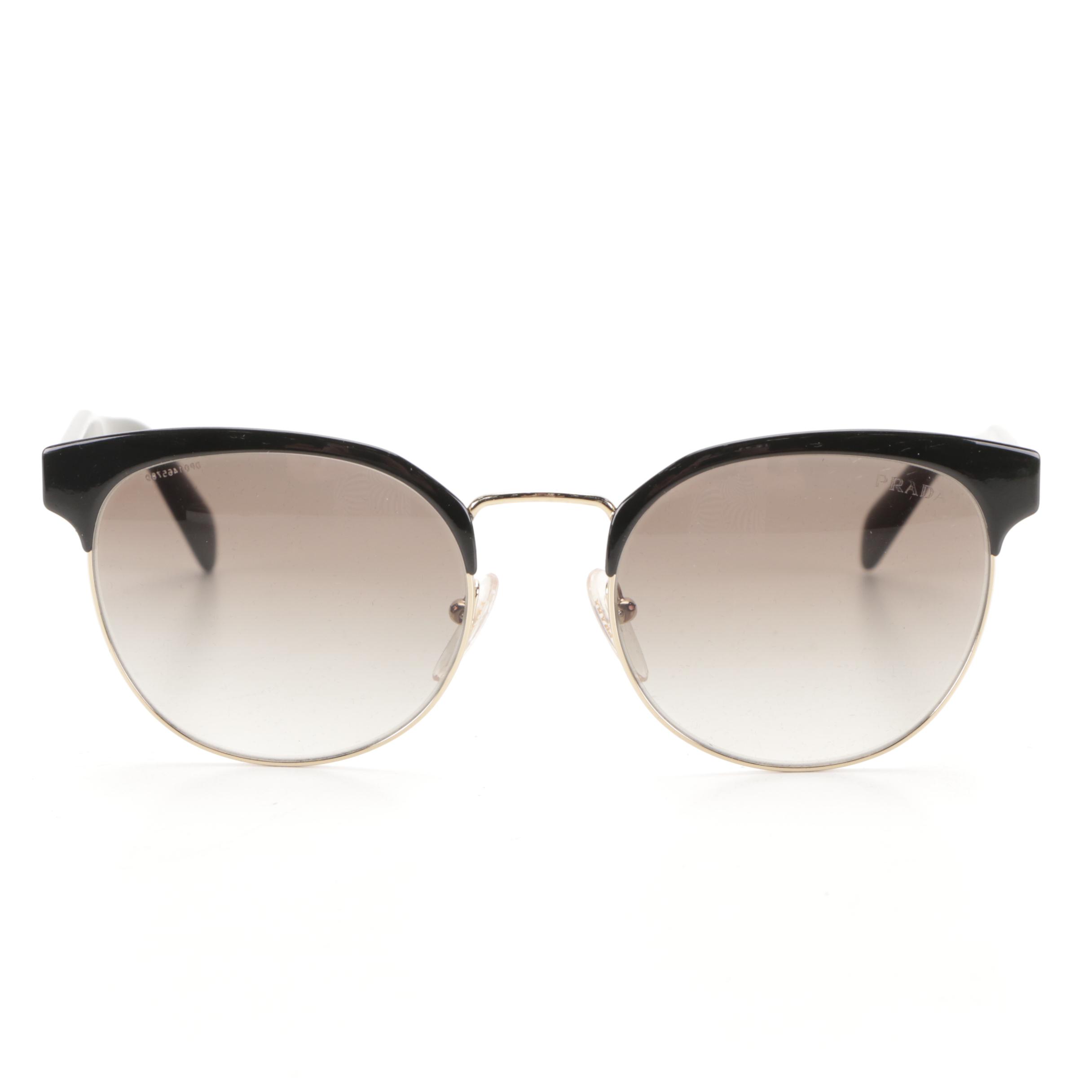 Prada SPR61T Browline Sunglasses with Case and Box