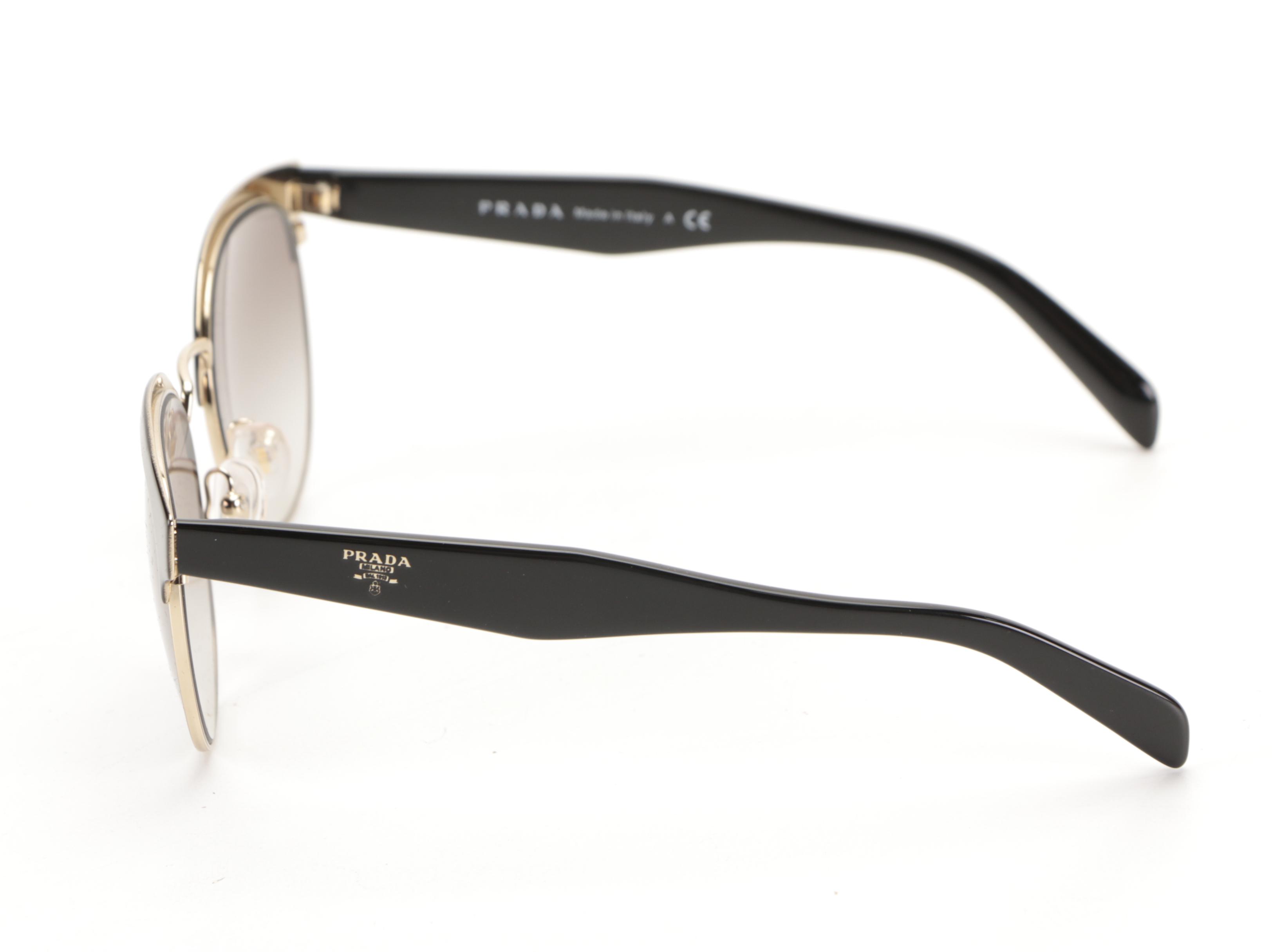 Prada SPR61T Browline Sunglasses with Case and Box