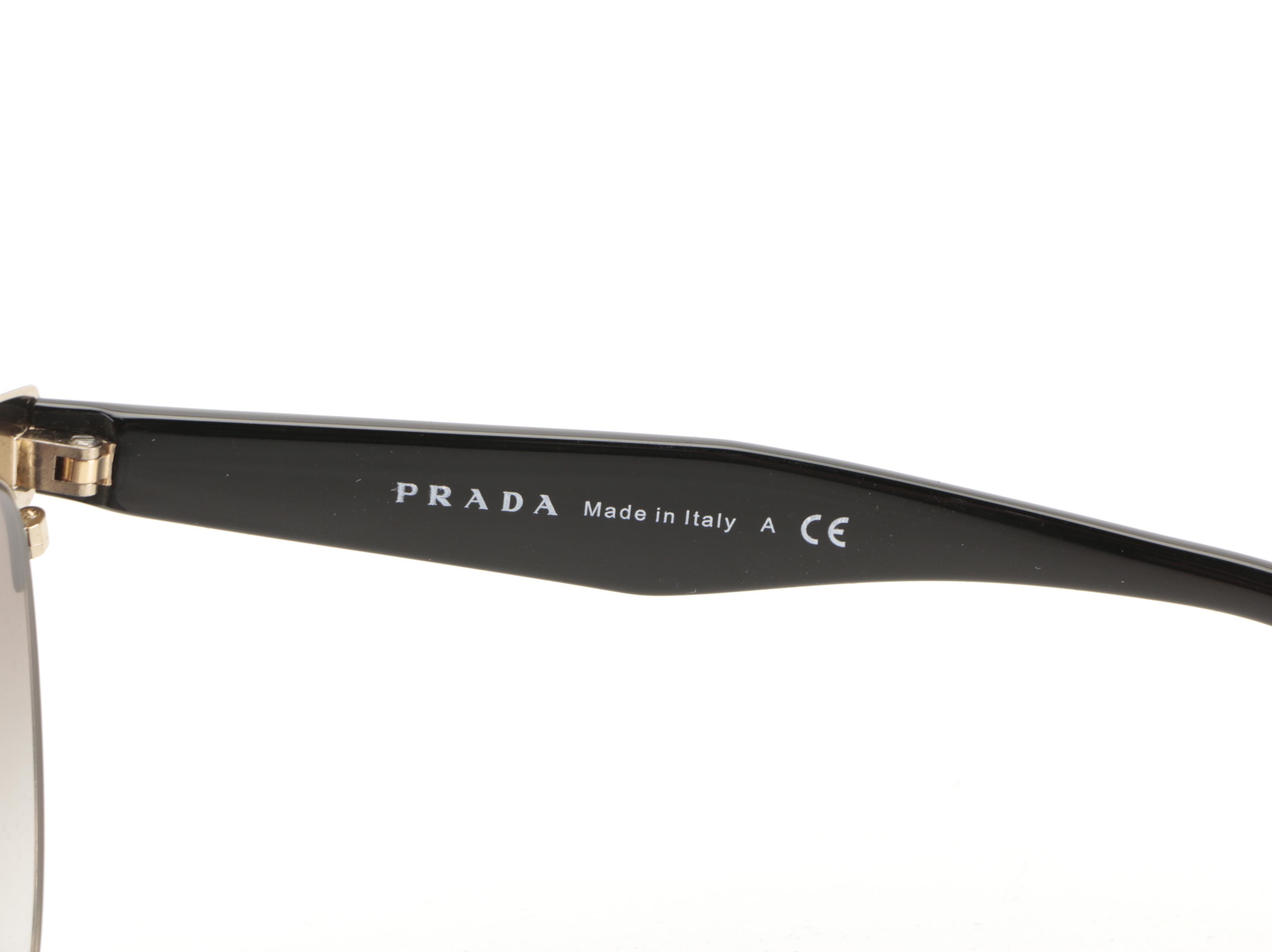 Prada SPR61T Browline Sunglasses with Case and Box