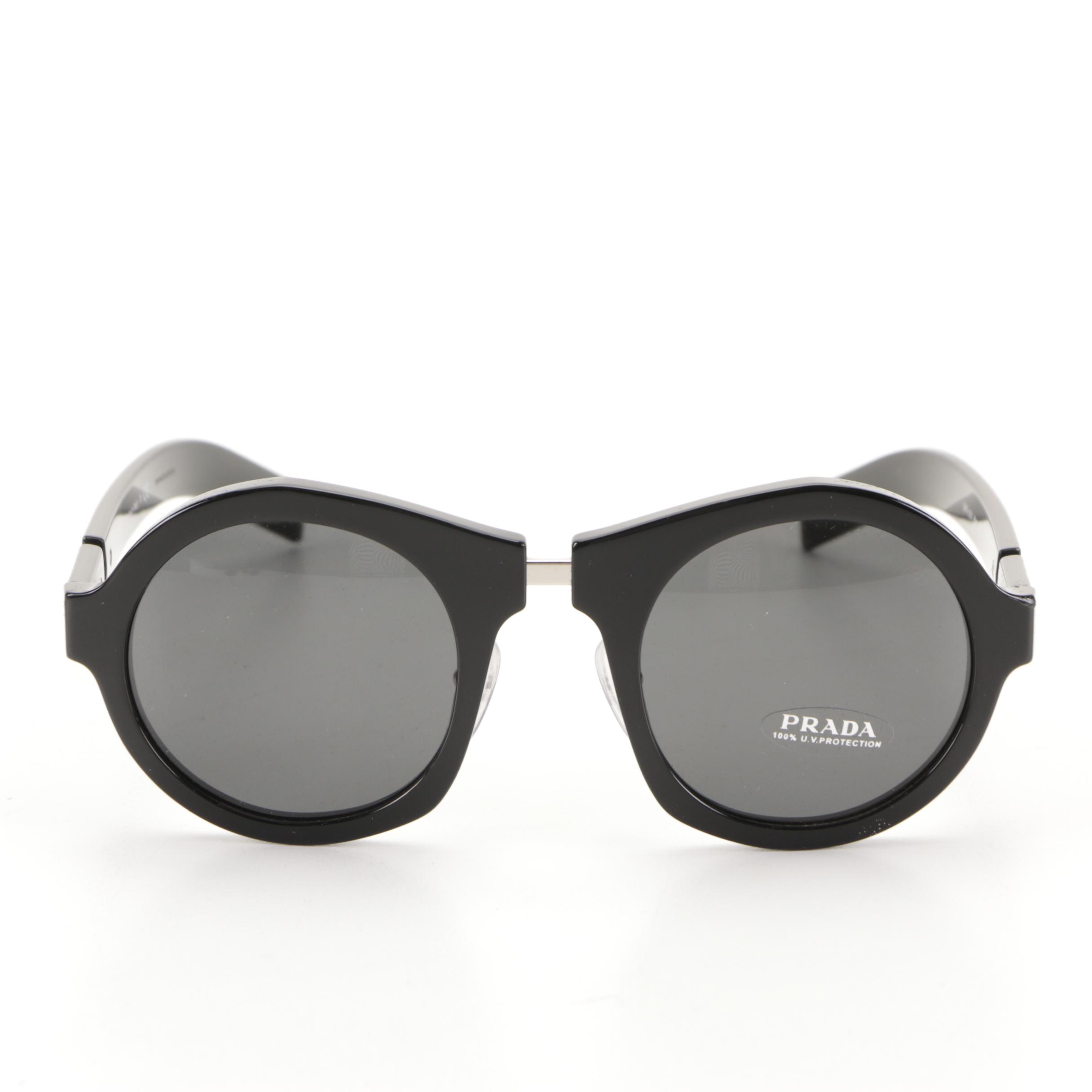 Prada SPR10X Round Sunglasses with Case and Box