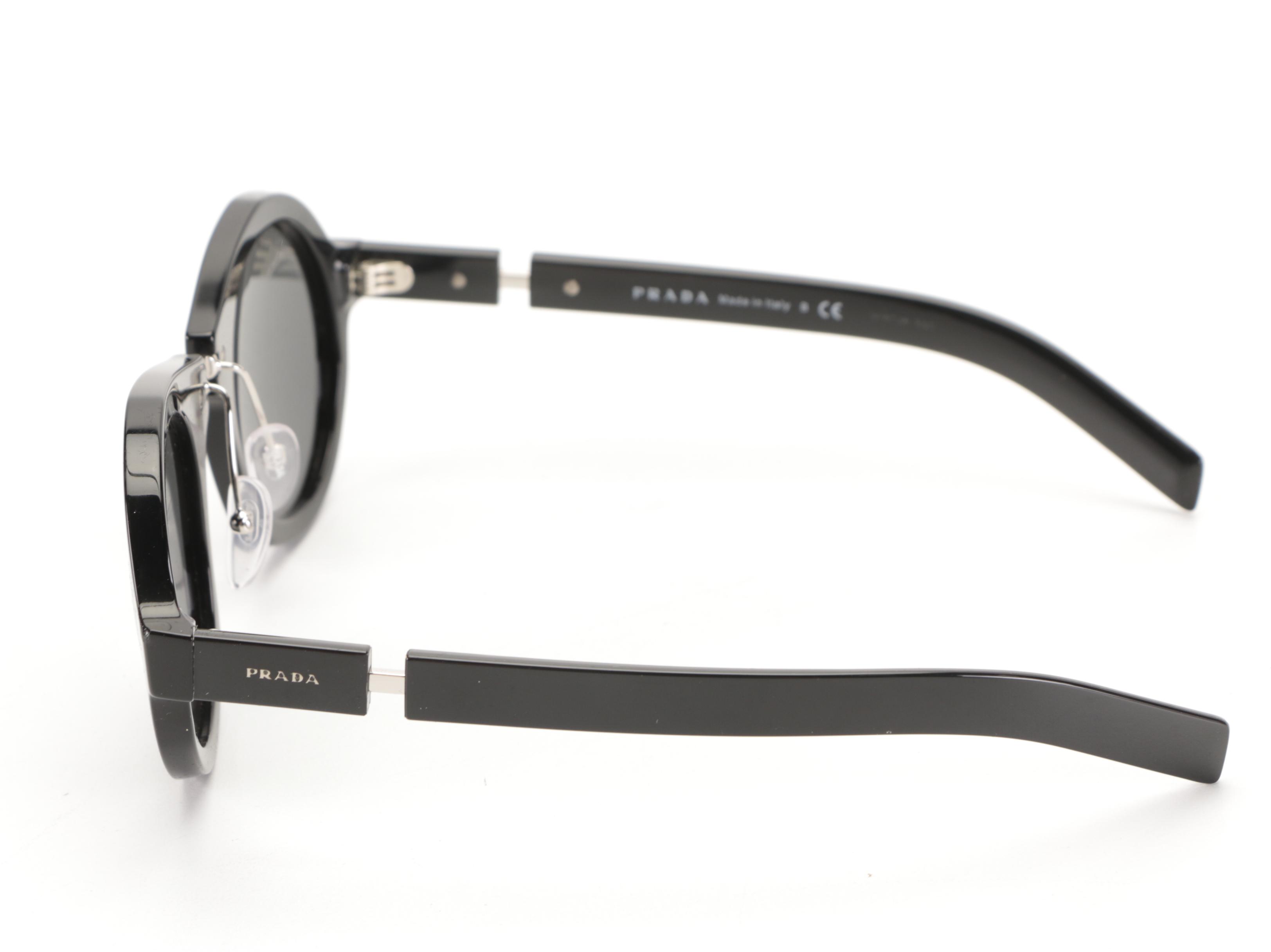 Prada SPR10X Round Sunglasses with Case and Box